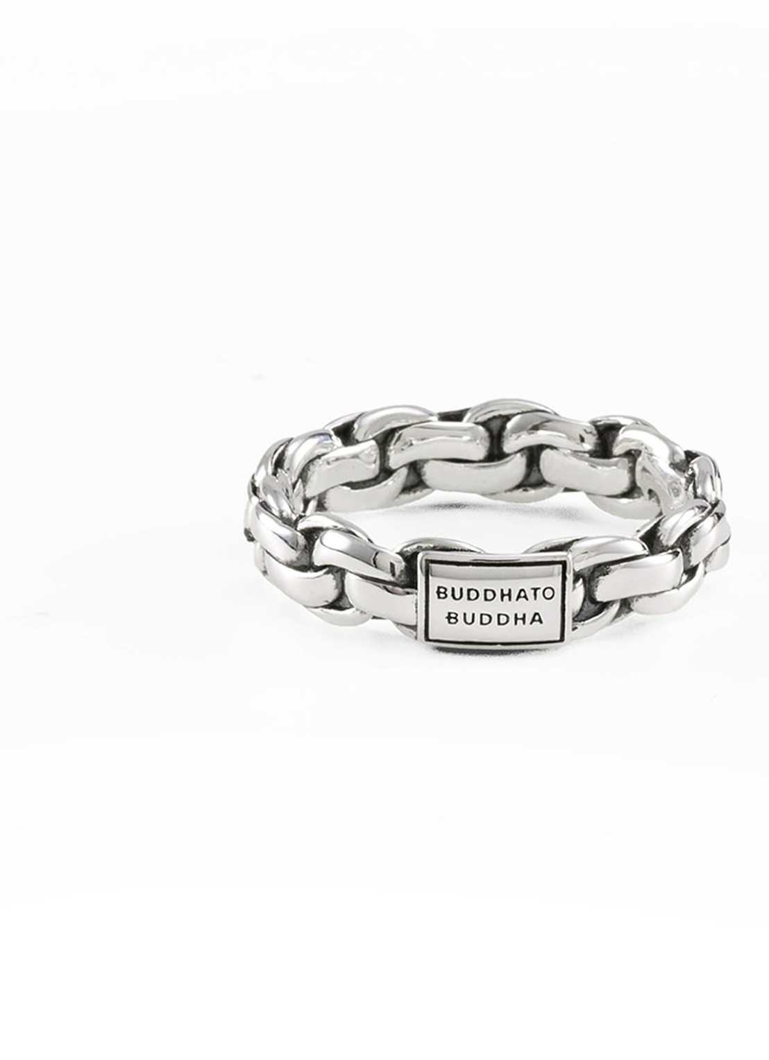 Buddha to Buddha Venetian Twist ring van zilver - voorkant 3 zilver