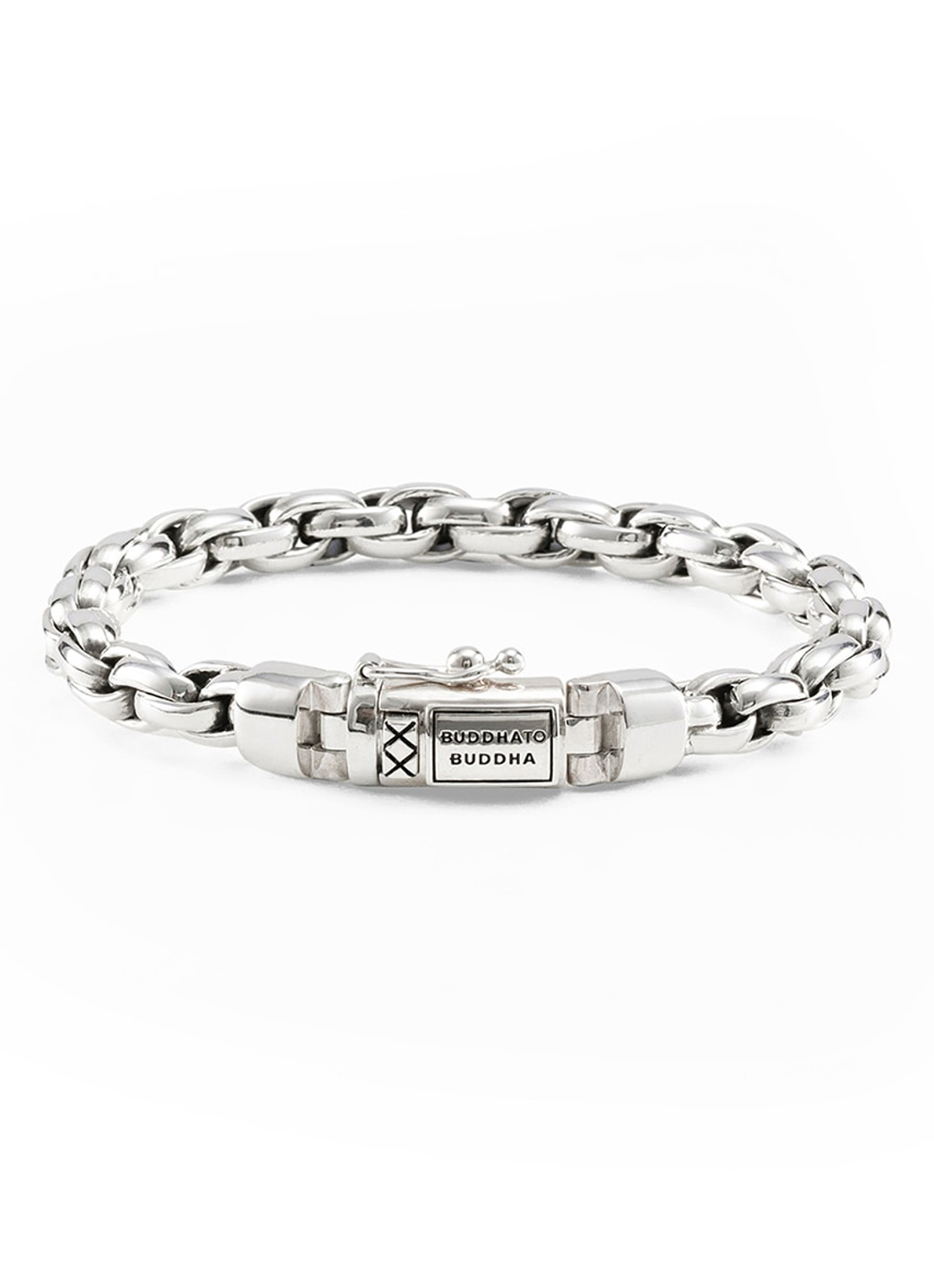 Buddha to Buddha Venetian XS Twist armband van zilver - voorkant 4 zilver