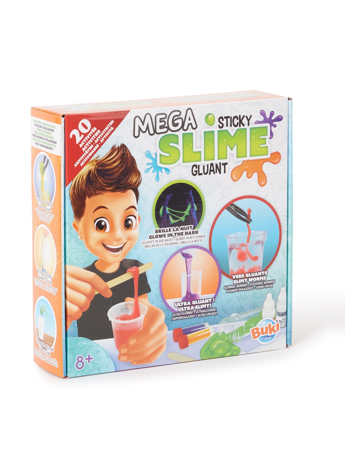 Buki Mega slijm 20 experimenten - voorkant multicolor