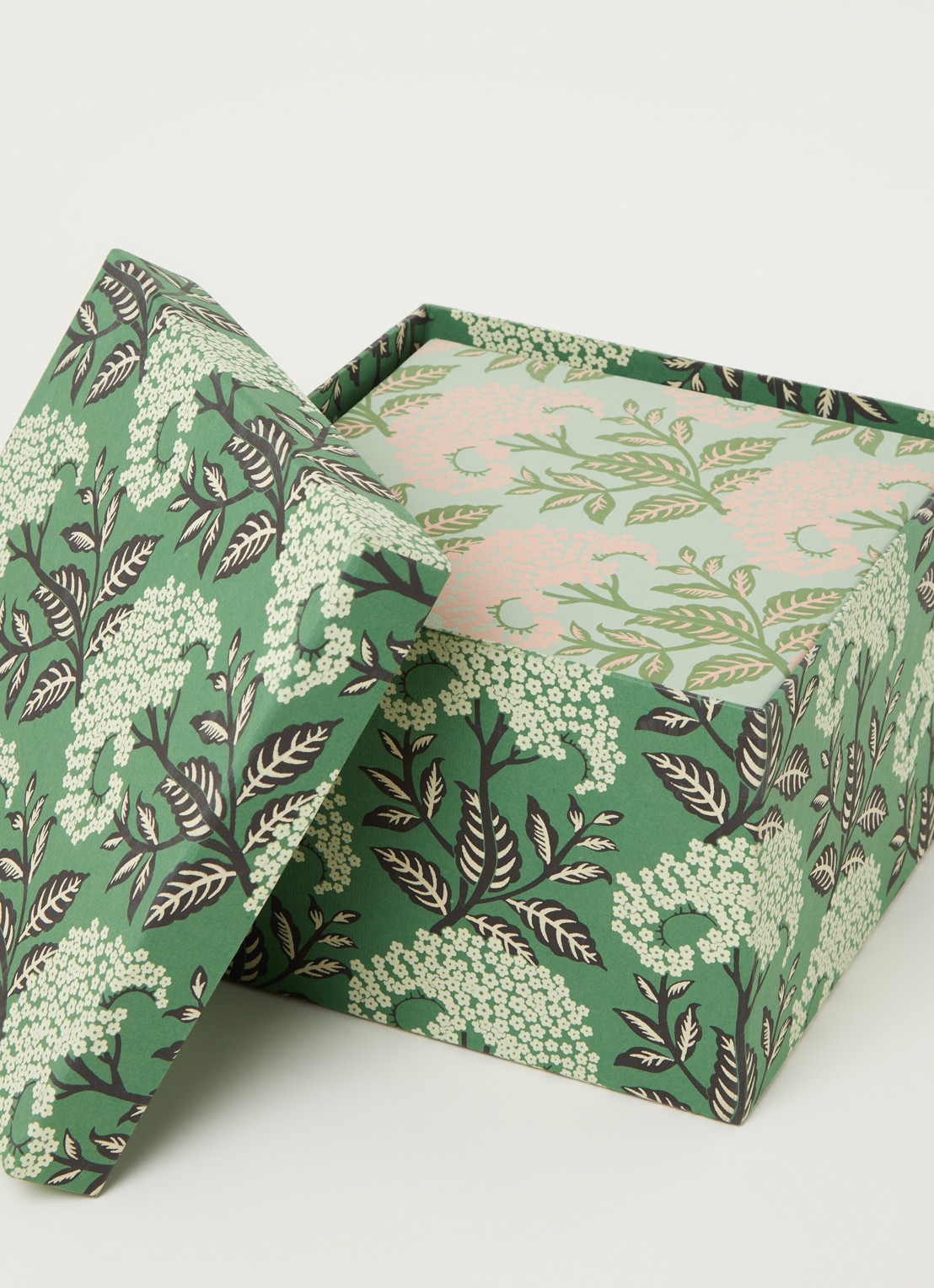 Bungalow Duo Elderflower opbergdoos set van 2 - detail groen