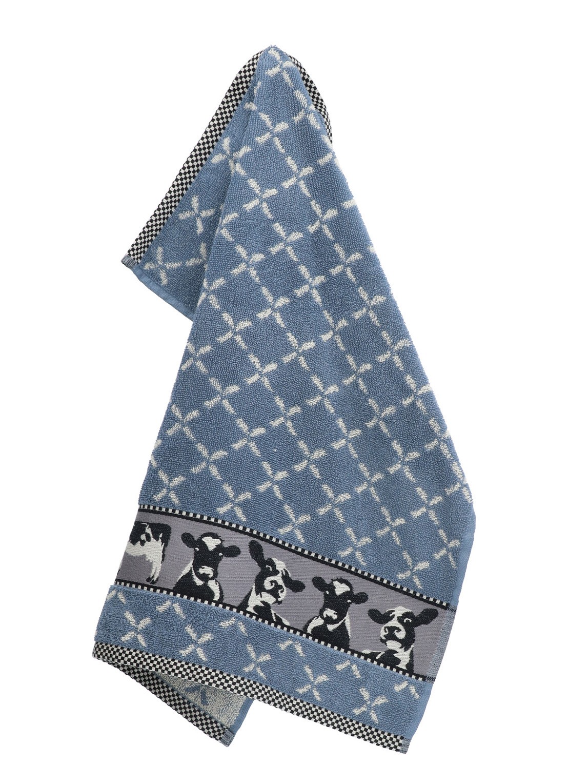 Bunzlau Castle Cow keukendoek 53 x 60 cm  - voorkant blauw
