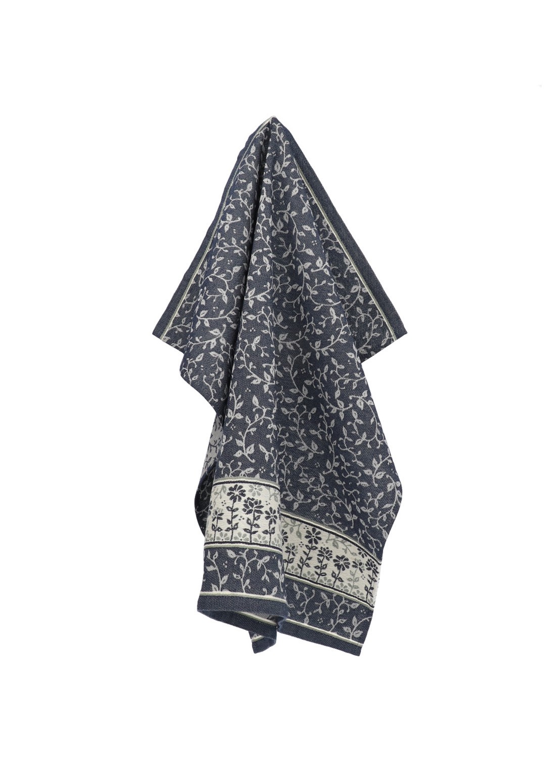 Bunzlau Castle Daydream theedoek 65 x 65 cm  - voorkant donkerblauw