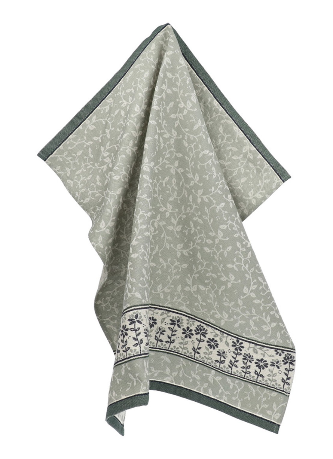 Bunzlau Castle Daydream theedoek 65 x 65 cm  - voorkant groen