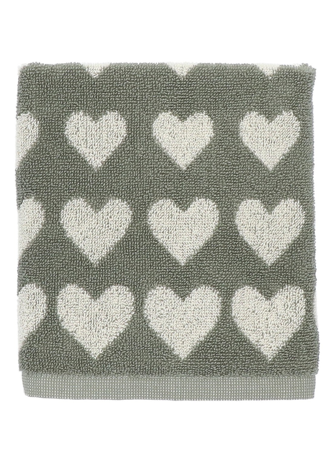 Bunzlau Castle Hearts keukendoek 53 x 60 cm - detail groen