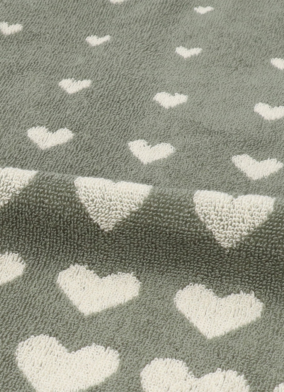 Bunzlau Castle Hearts keukendoek 53 x 60 cm - voorkant 3 groen