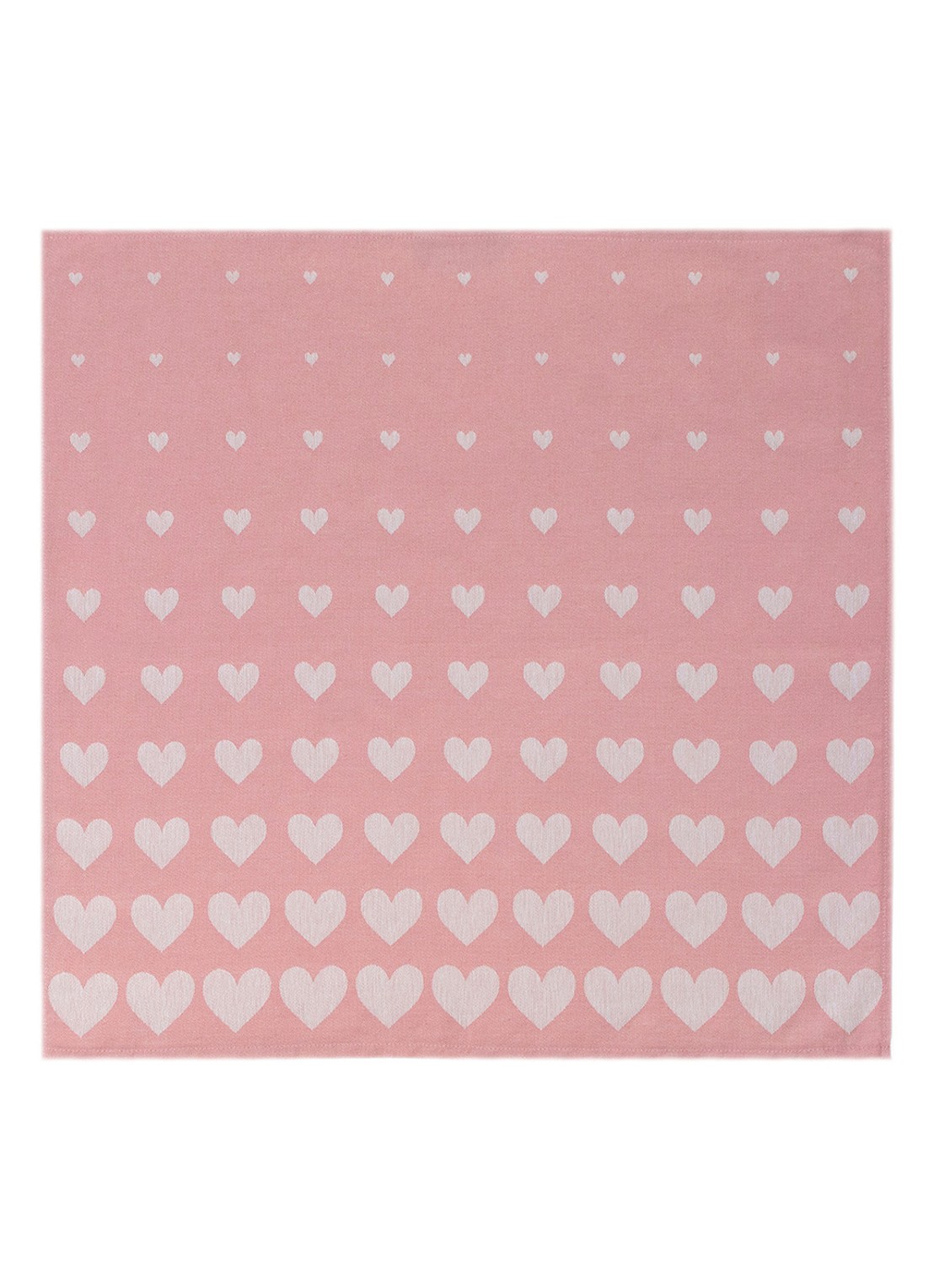 Bunzlau Castle Hearts theedoek 65 x 65 cm  - detail roze