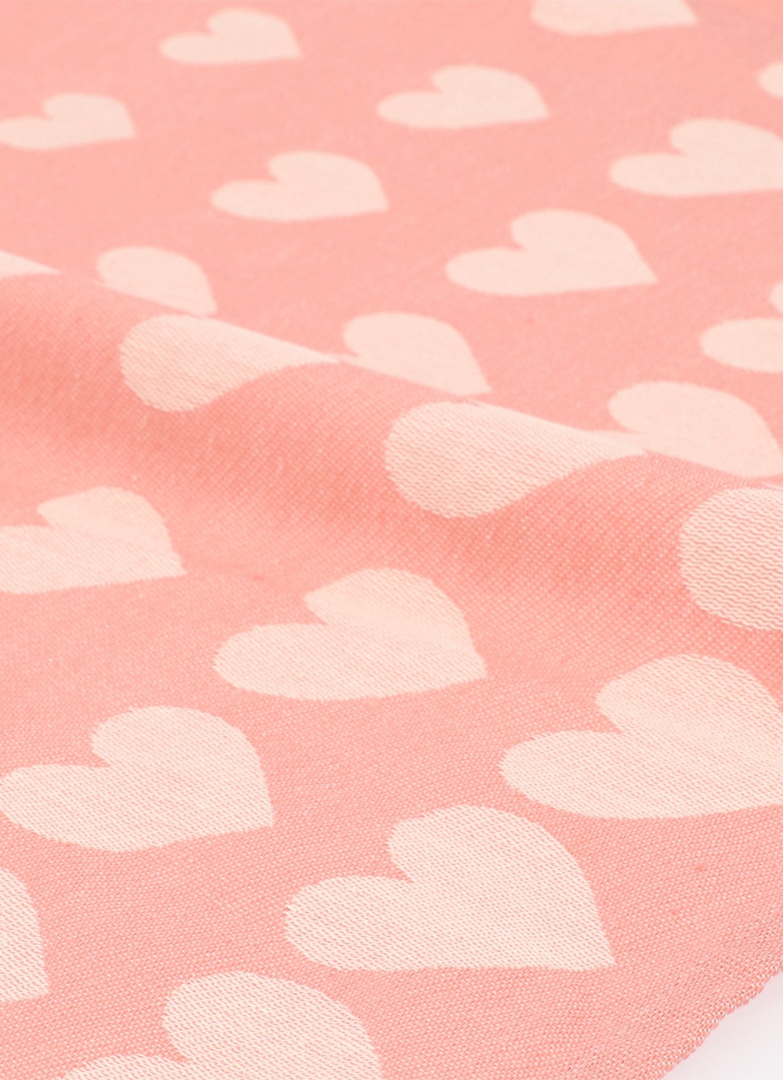 Bunzlau Castle Hearts theedoek 65 x 65 cm  - voorkant 3 roze
