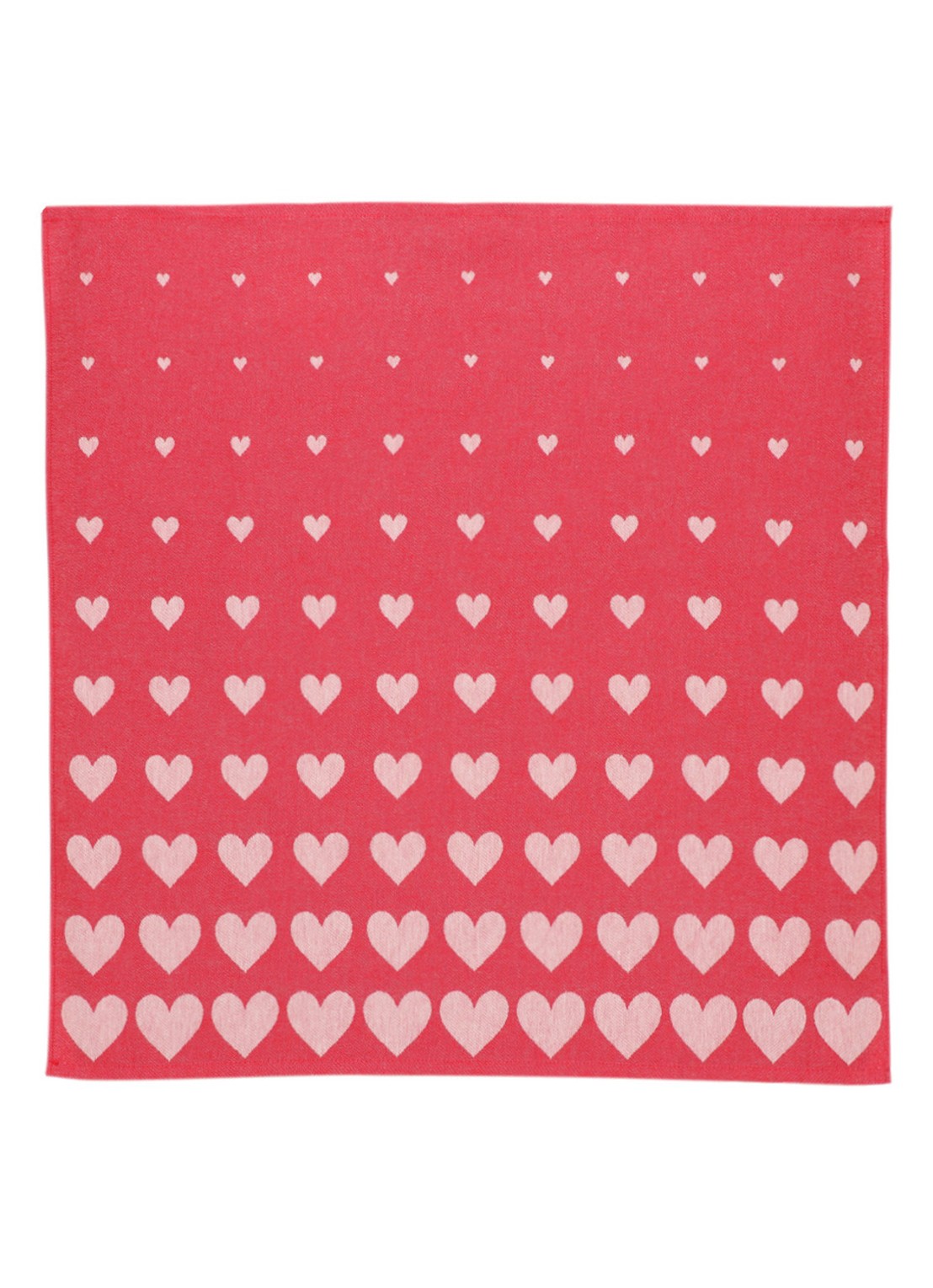 Bunzlau Castle Hearts theedoek 65 x 65 cm  - detail 2 rood