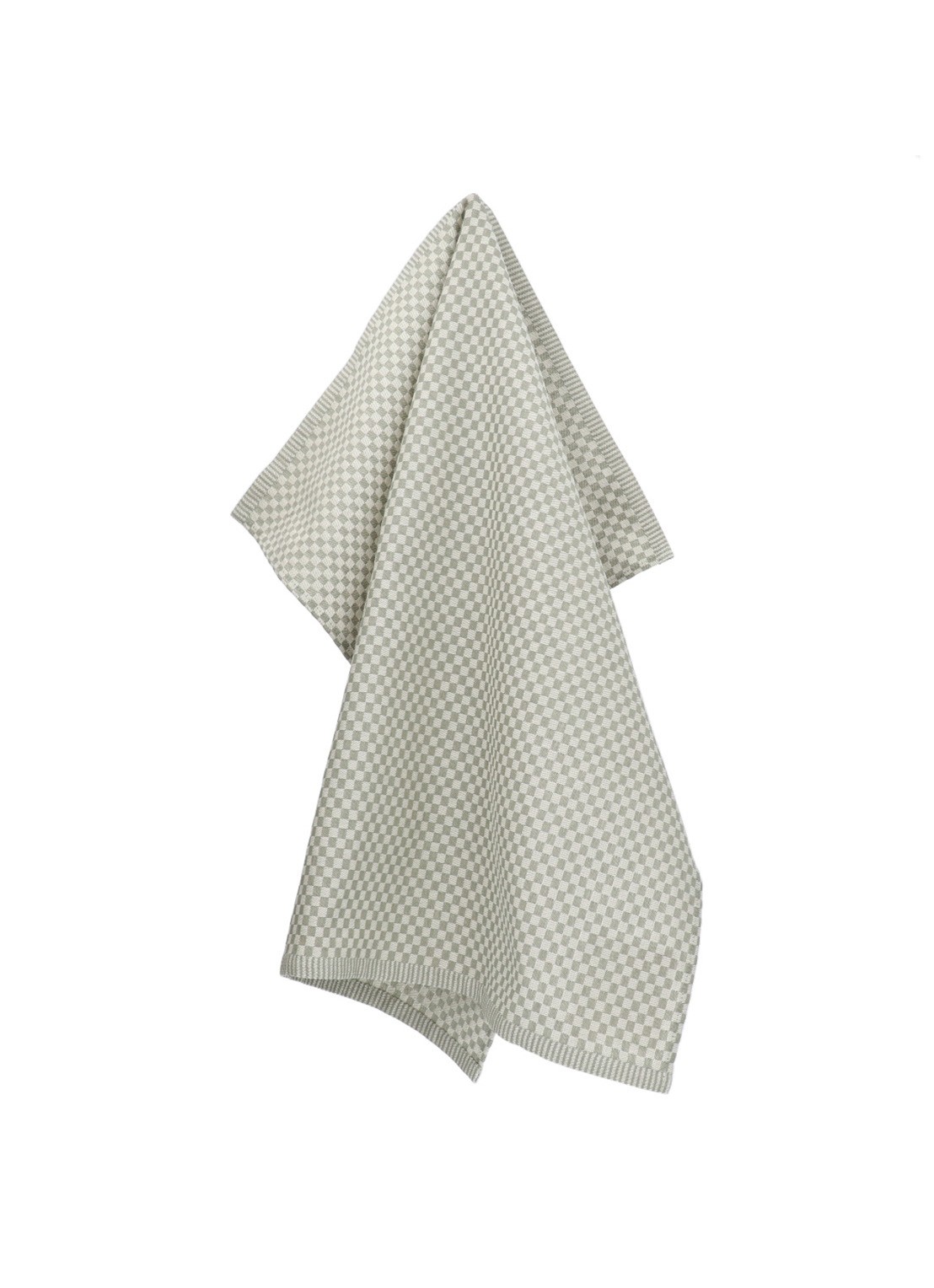 Bunzlau Castle Kleine ruit theedoek 65 x 65 cm  - voorkant 2 groen