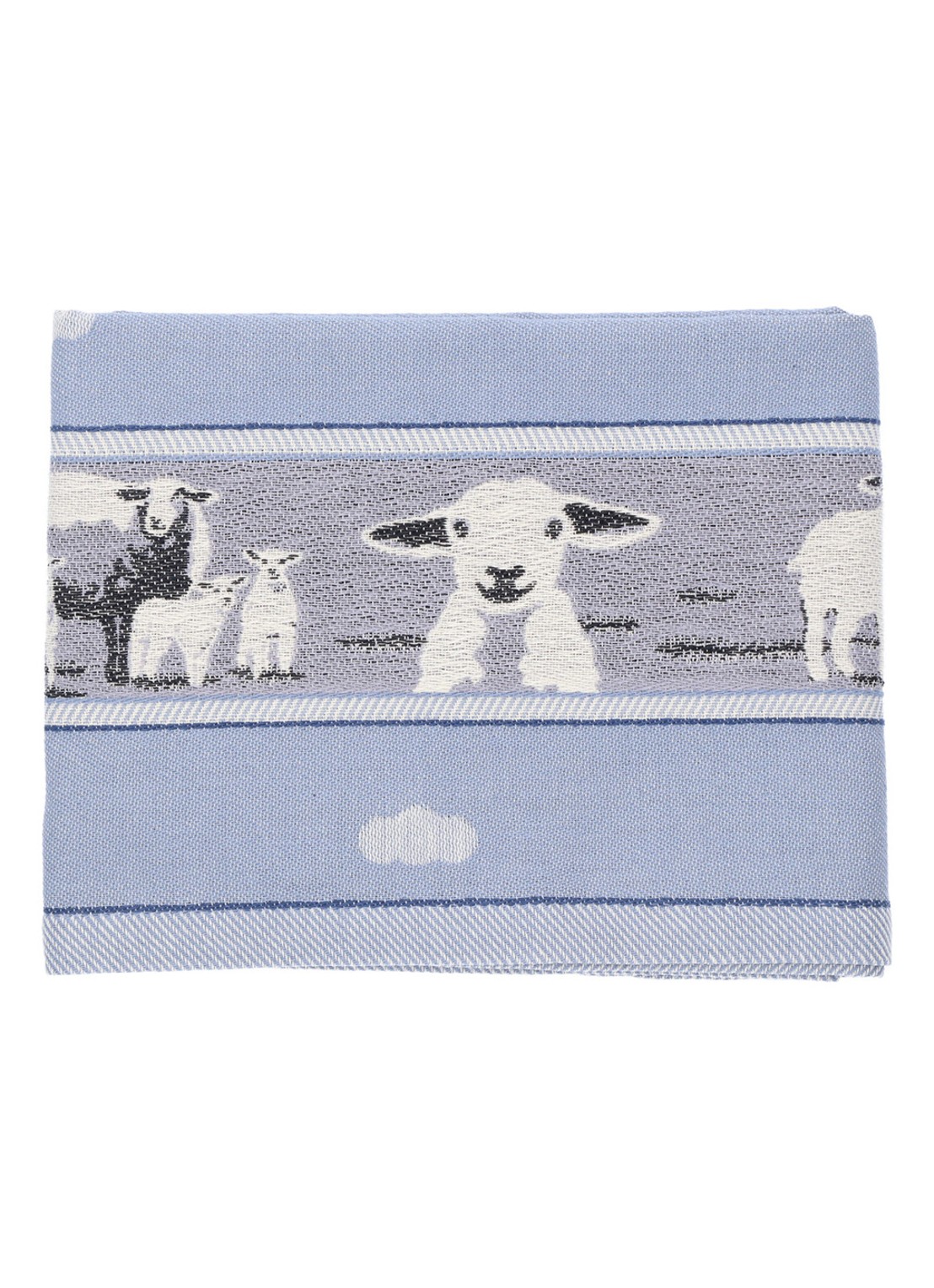 Bunzlau Castle Schaap theedoek 65 x 65 cm  - detail 3 blauw