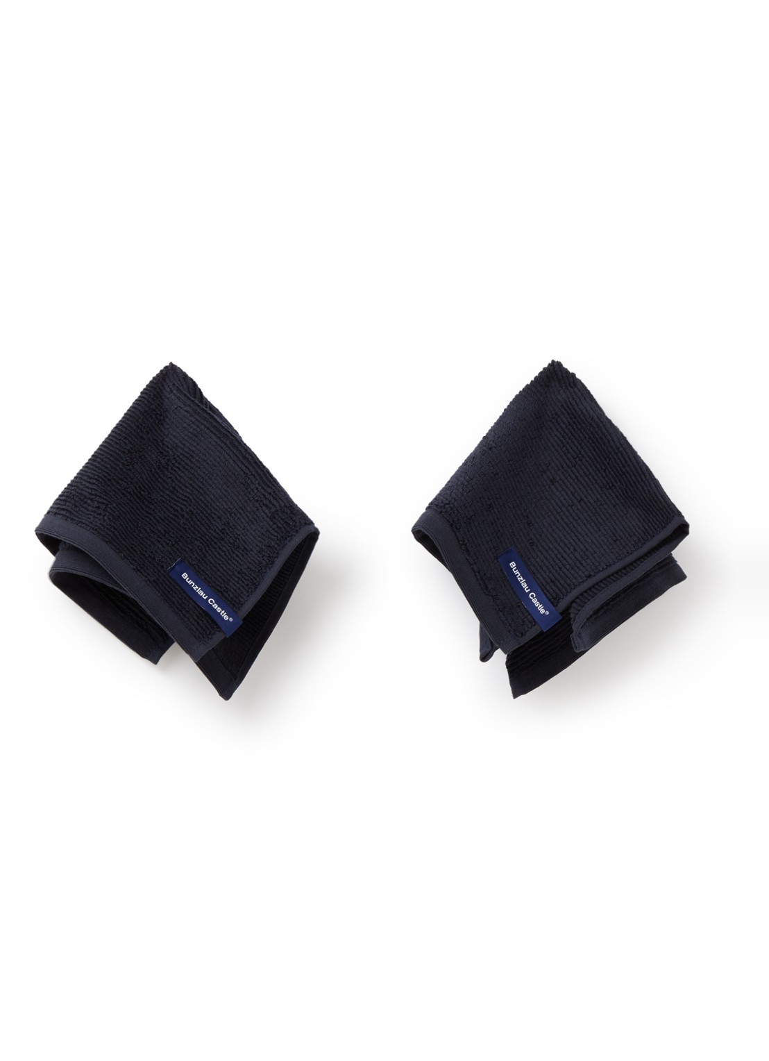 Bunzlau Castle Vaatdoek 30 x 30 cm set van 2 - voorkant 2 donkerblauw