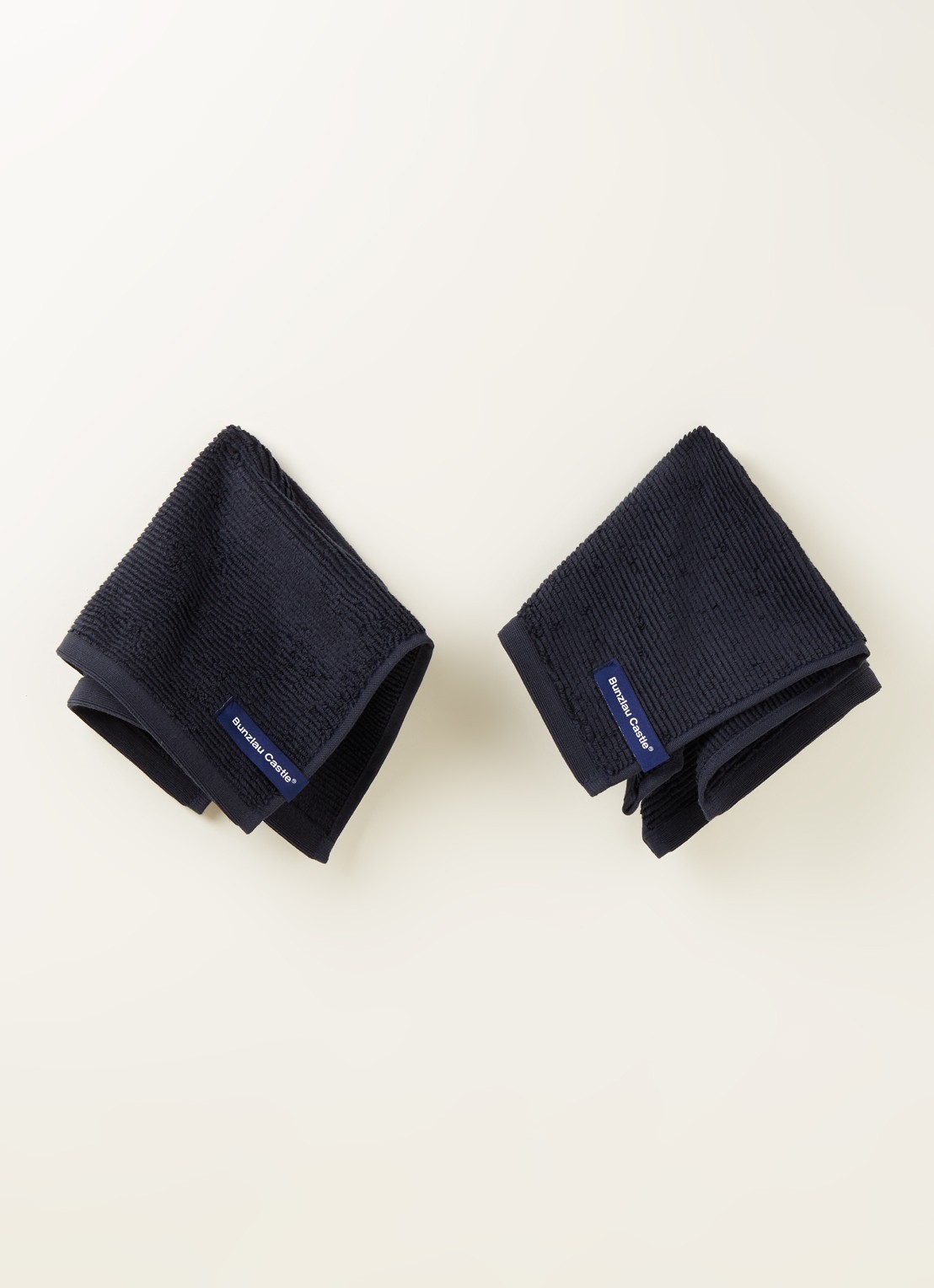 Bunzlau Castle Vaatdoek 30 x 30 cm set van 2 - voorkant 3 donkerblauw