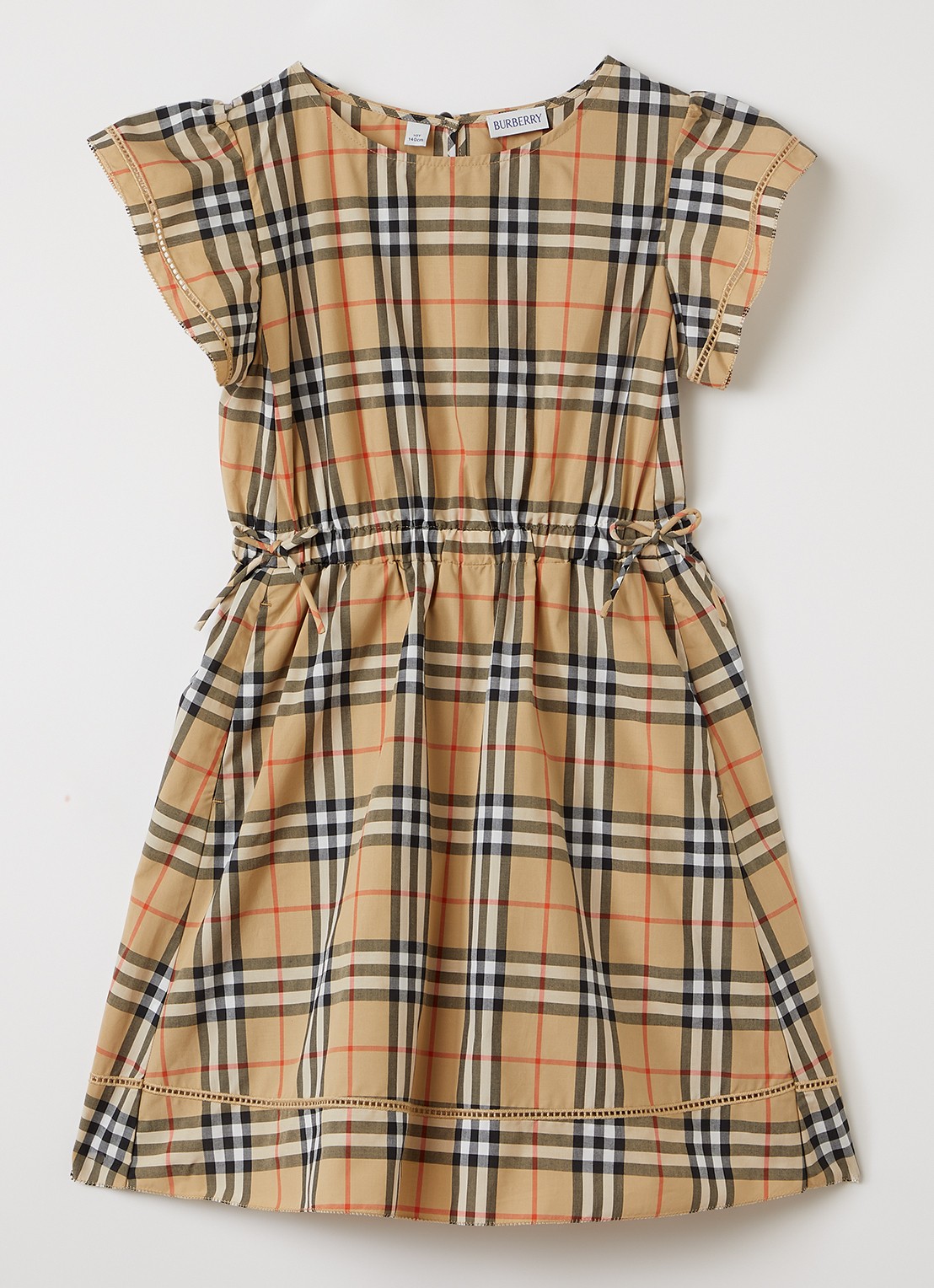 Burberry Adele jurk met ruitdessin - voorkant 2 beige