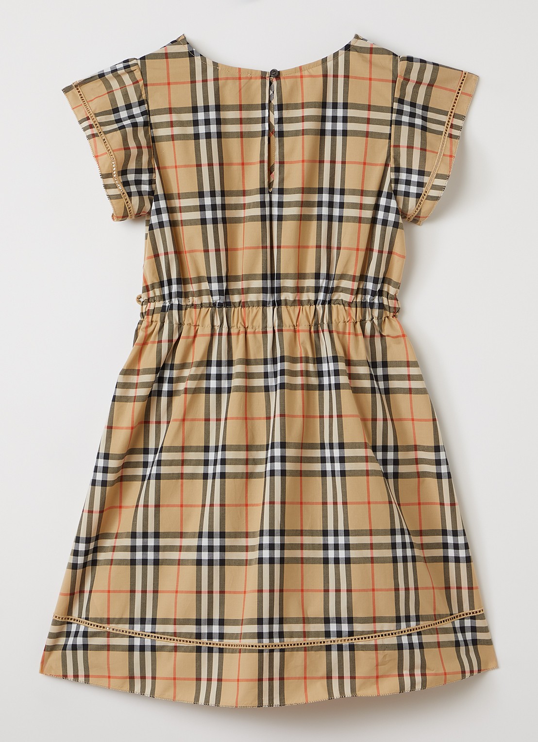 Burberry Adele jurk met ruitdessin - voorkant 3 beige