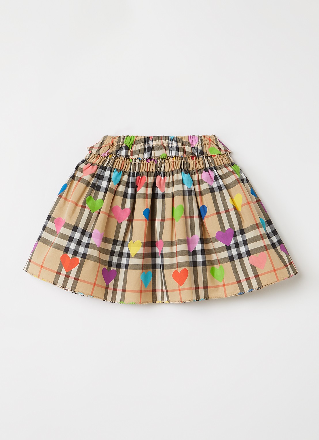 Burberry Ama rok met ruitdessin - voorkant 2 camel
