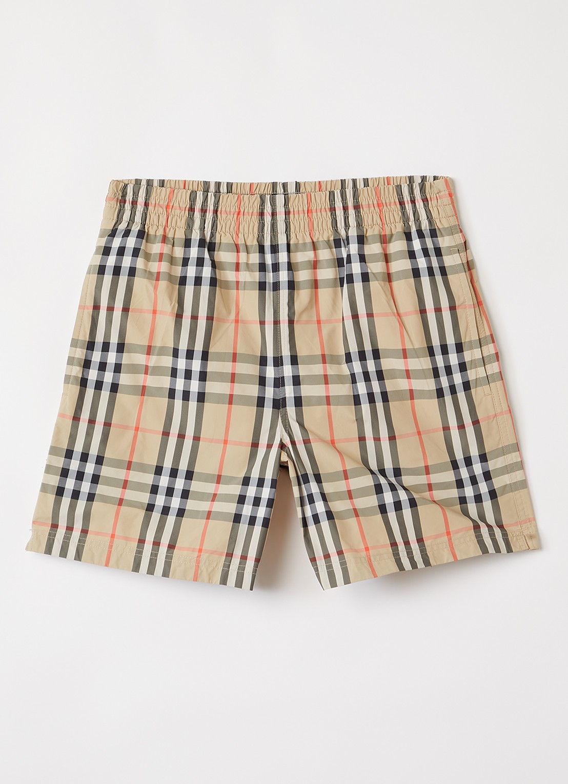 Burberry Atticus zwemshorts met ruitdessin - voorkant beige