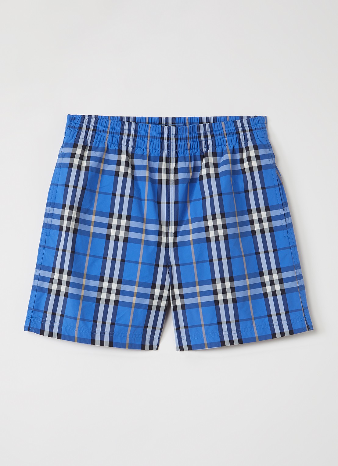 Burberry Atticus zwemshorts met ruitdessin - voorkant royalblauw