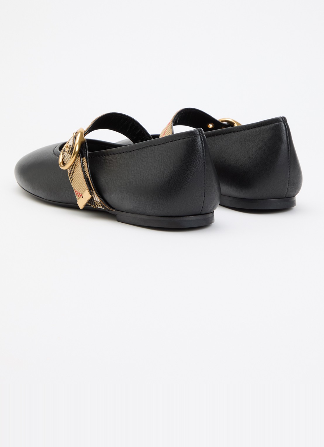 Burberry Ballerina van lamsleer - achterkant zwart