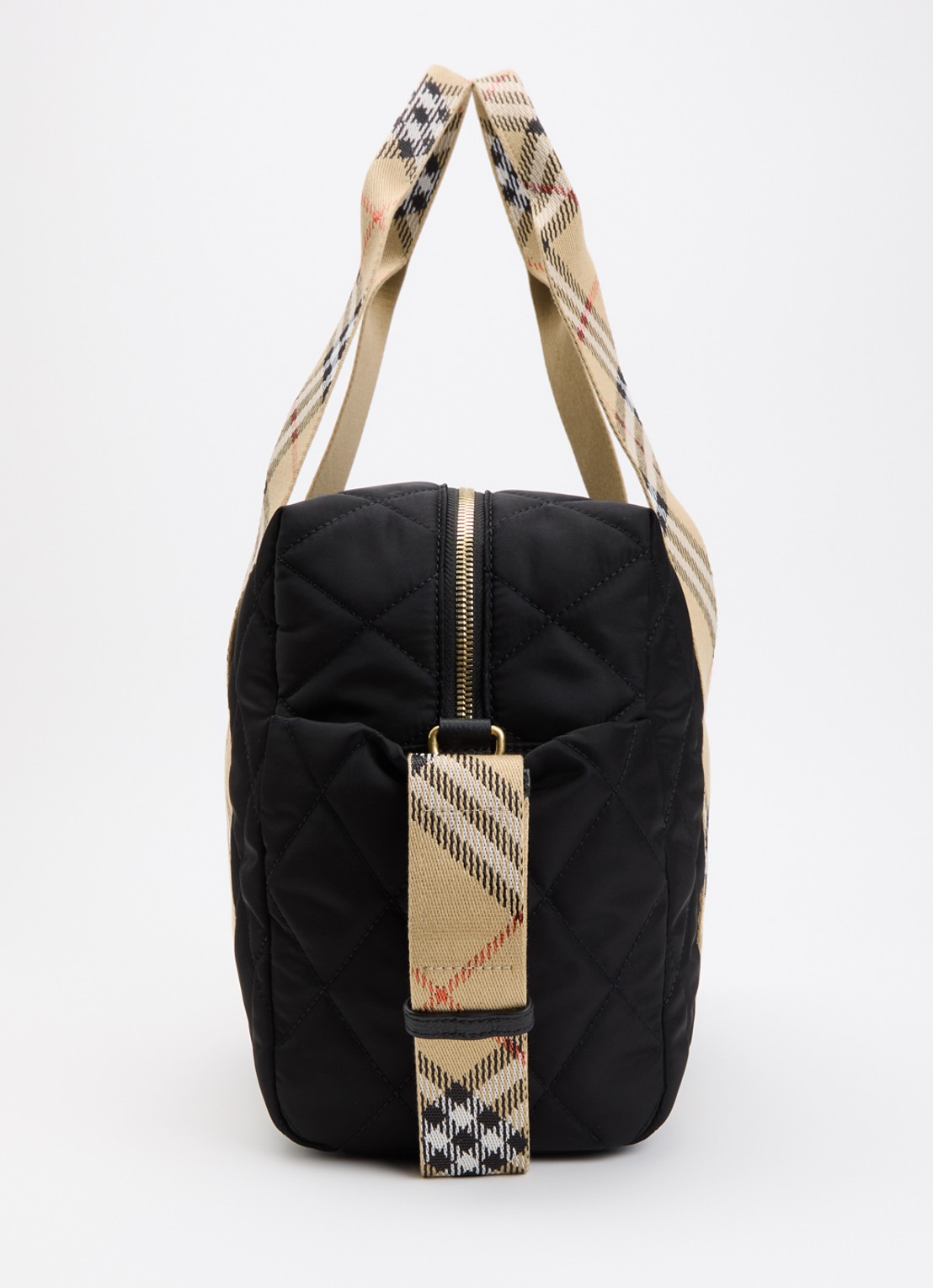 Burberry Belfast luiertas met quilt patroon en verschoningsmat - detail 2 zwart