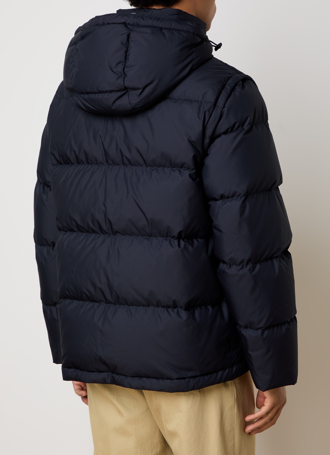 Burberry Bideford puffer jack met afneembare capuchon en mouwen - achterkant 4 donkerblauw