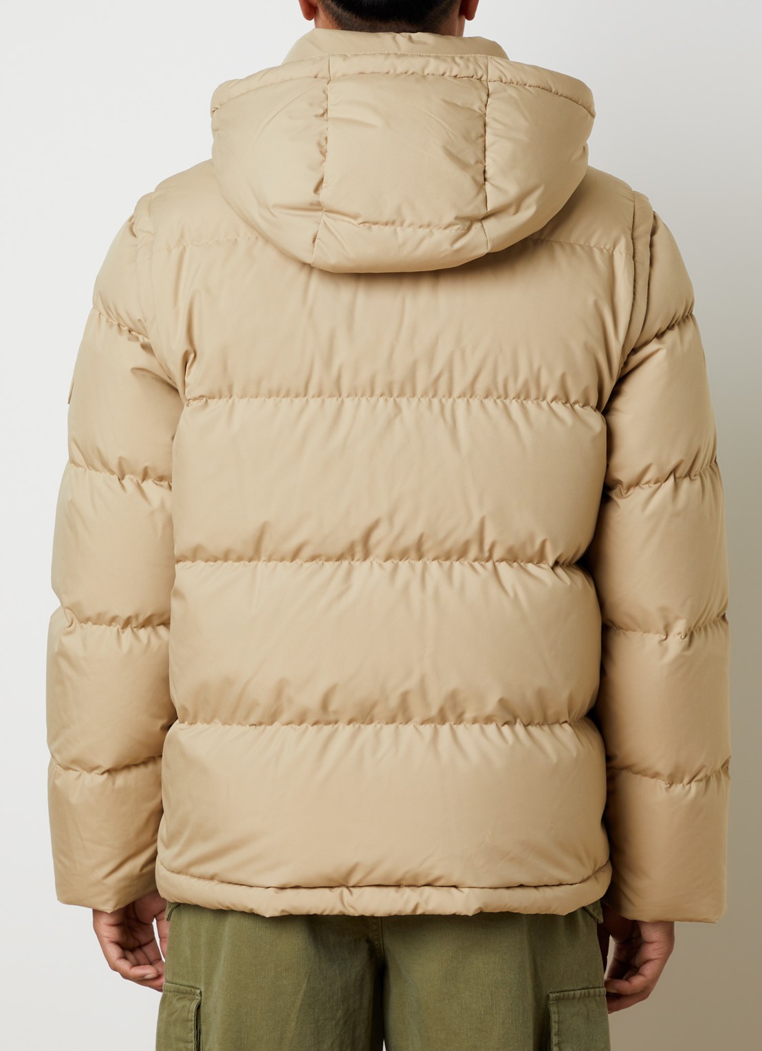 Burberry Bideford puffer jack met donsvulling - achterkant 4 khaki
