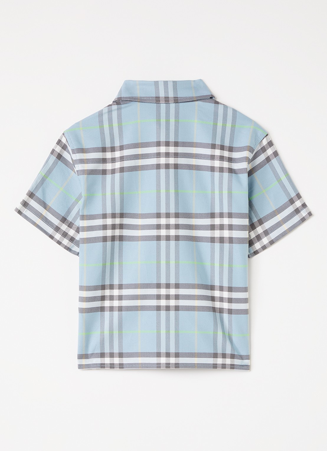 Burberry Billy overhemd met ruitdessin - voorkant 2 lichtblauw