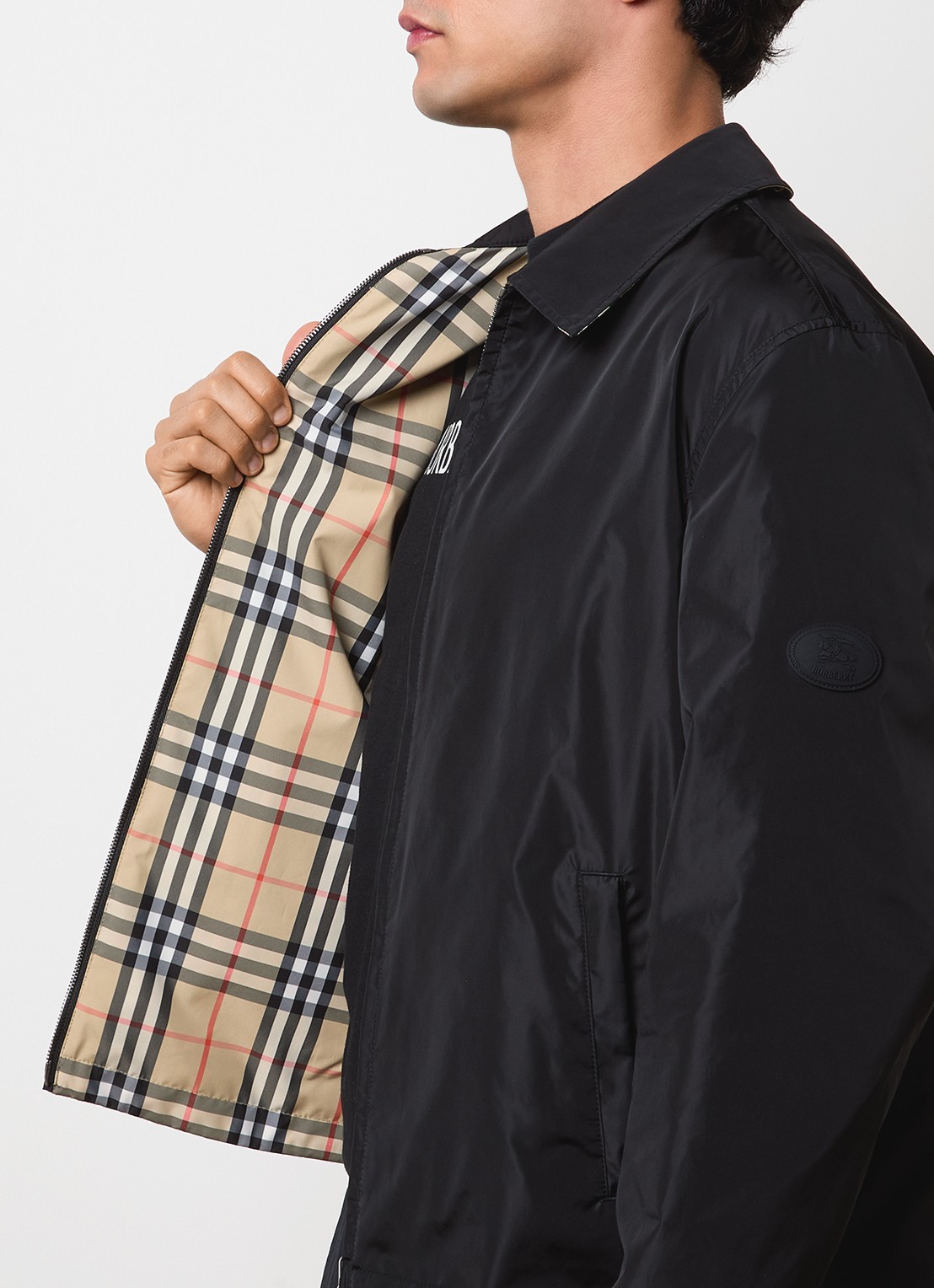 Burberry Bloomsbury reversible jack met steekzakken - detail 3 zwart