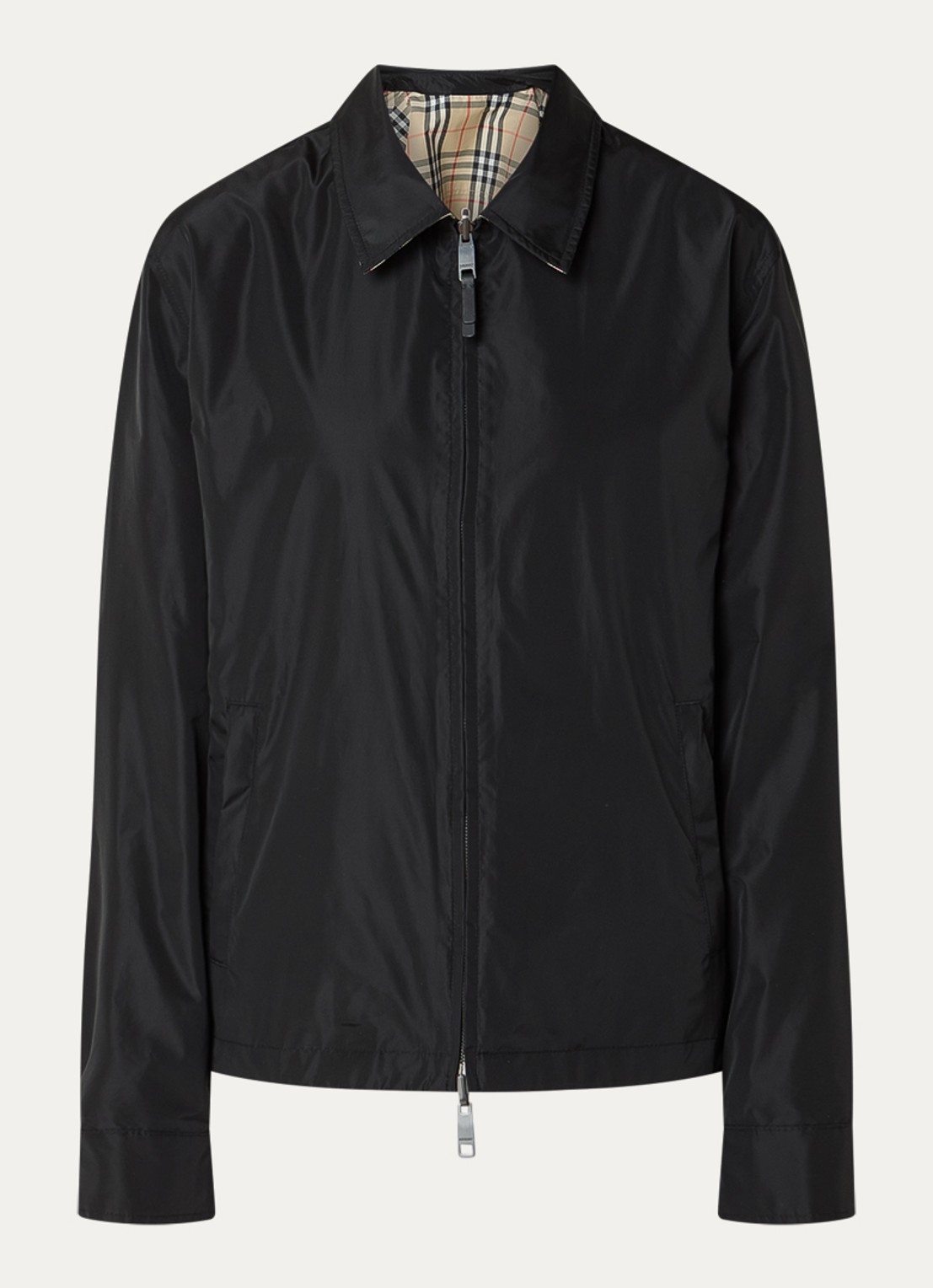 Burberry Bloomsbury reversible jack met steekzakken - voorkant 5 zwart