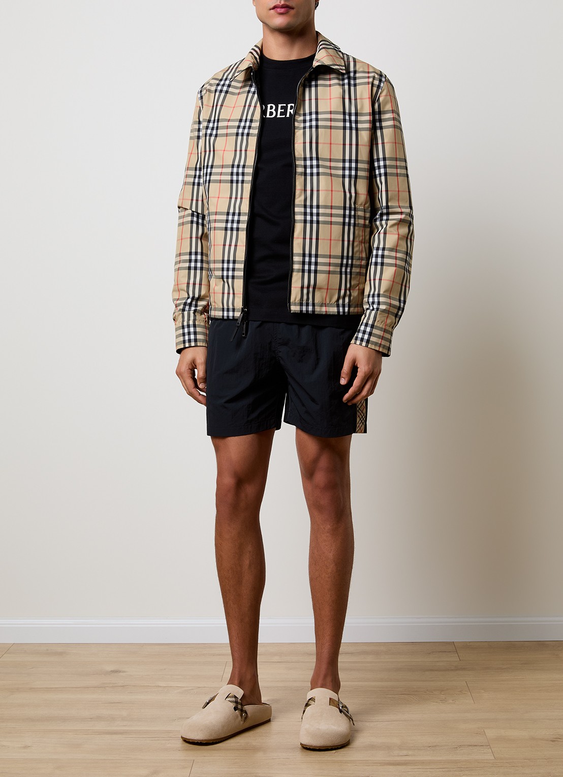Burberry Bloomsbury reversible jack met steekzakken - voorkant 6 zwart