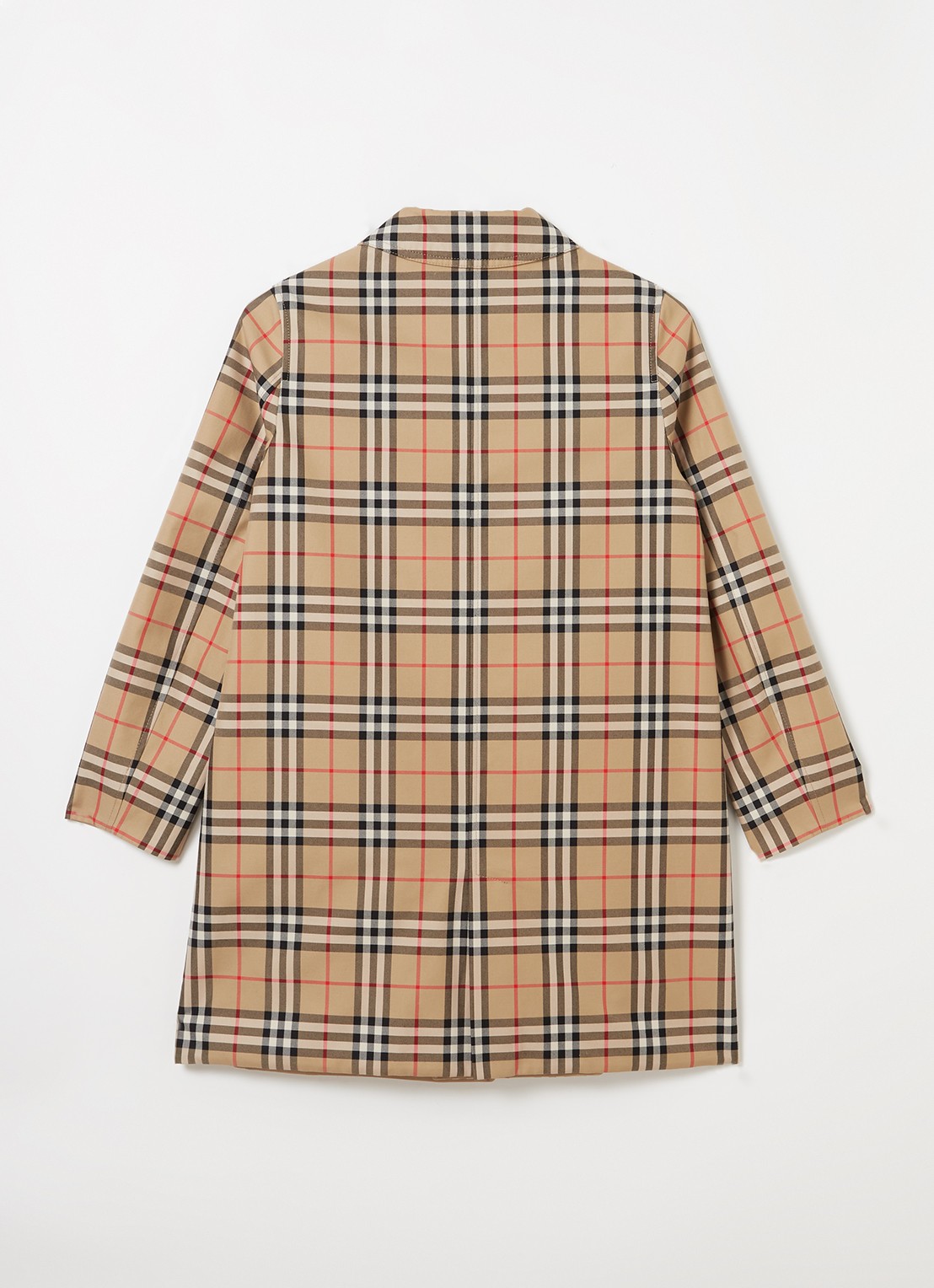 Burberry Braxton reversible parka met ruitdessin - achterkant beige