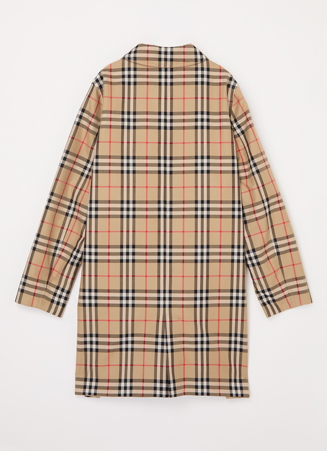 Burberry Braxton reversible trenchcoat met ruitdessin - achterkant 4 beige