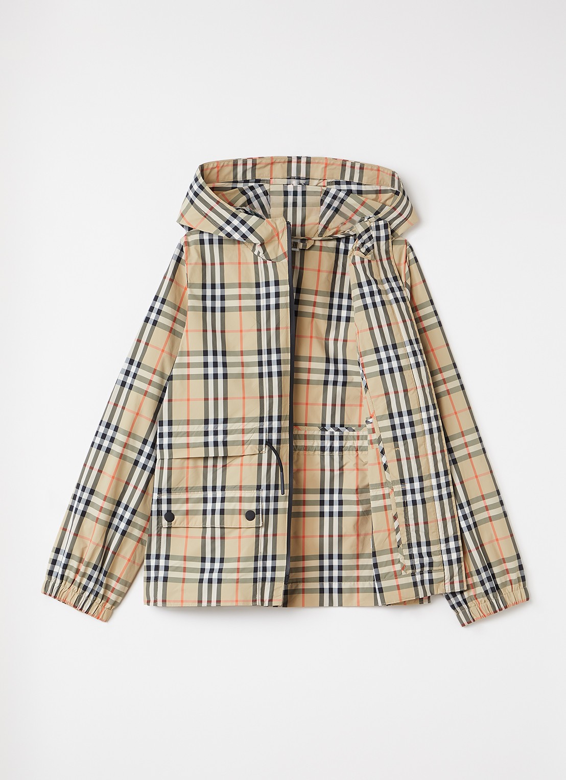 Burberry Briony jack met ruitdessin - voorkant 2 camel