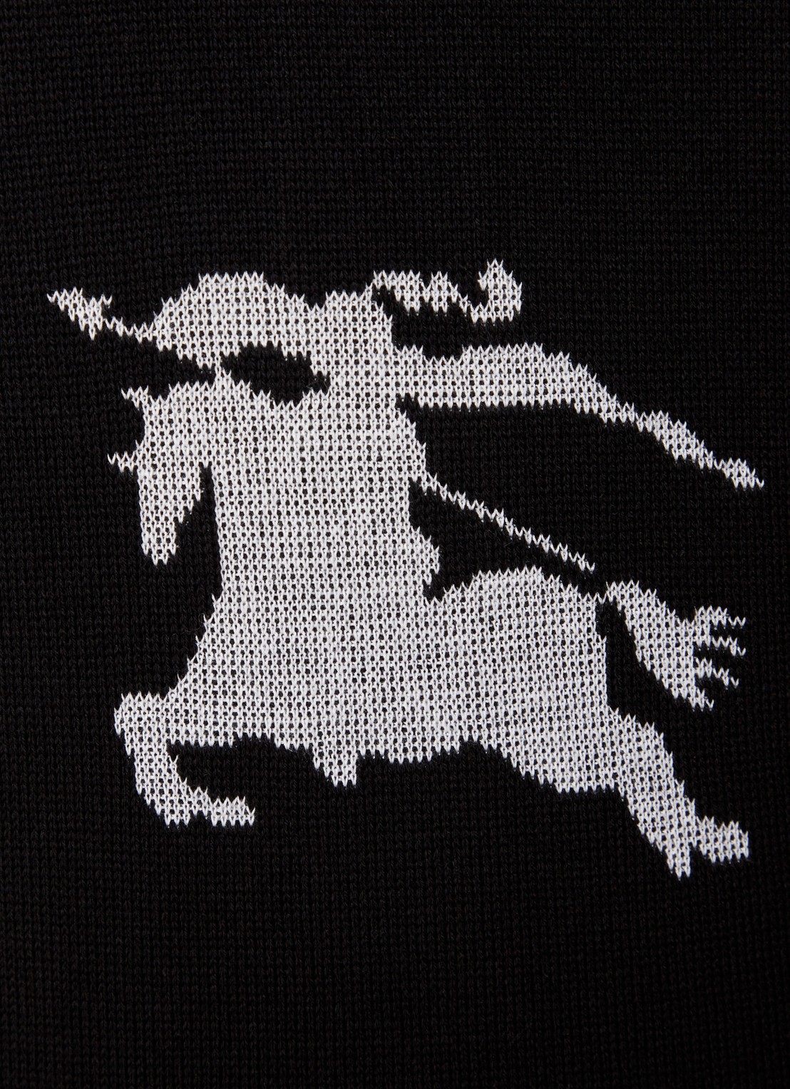 Burberry Brittany fijngebreid vest in zijdeblend met logoprint - detail 5 zwart