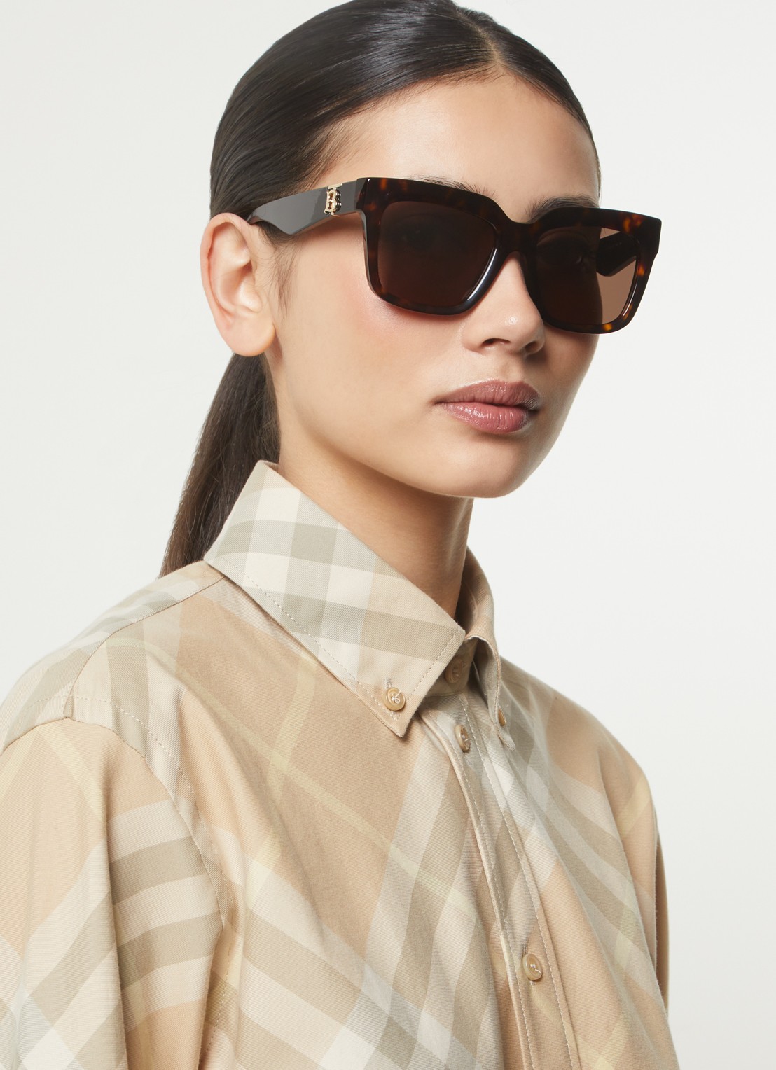 Burberry Butterfly zonnebril BE4419 - voorkant 5 bruin
