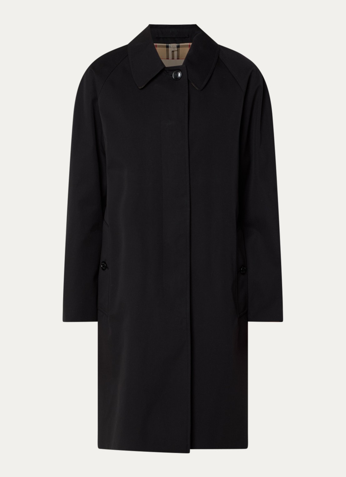 Burberry Camden trenchcoat met steekzakken - voorkant 5 zwart