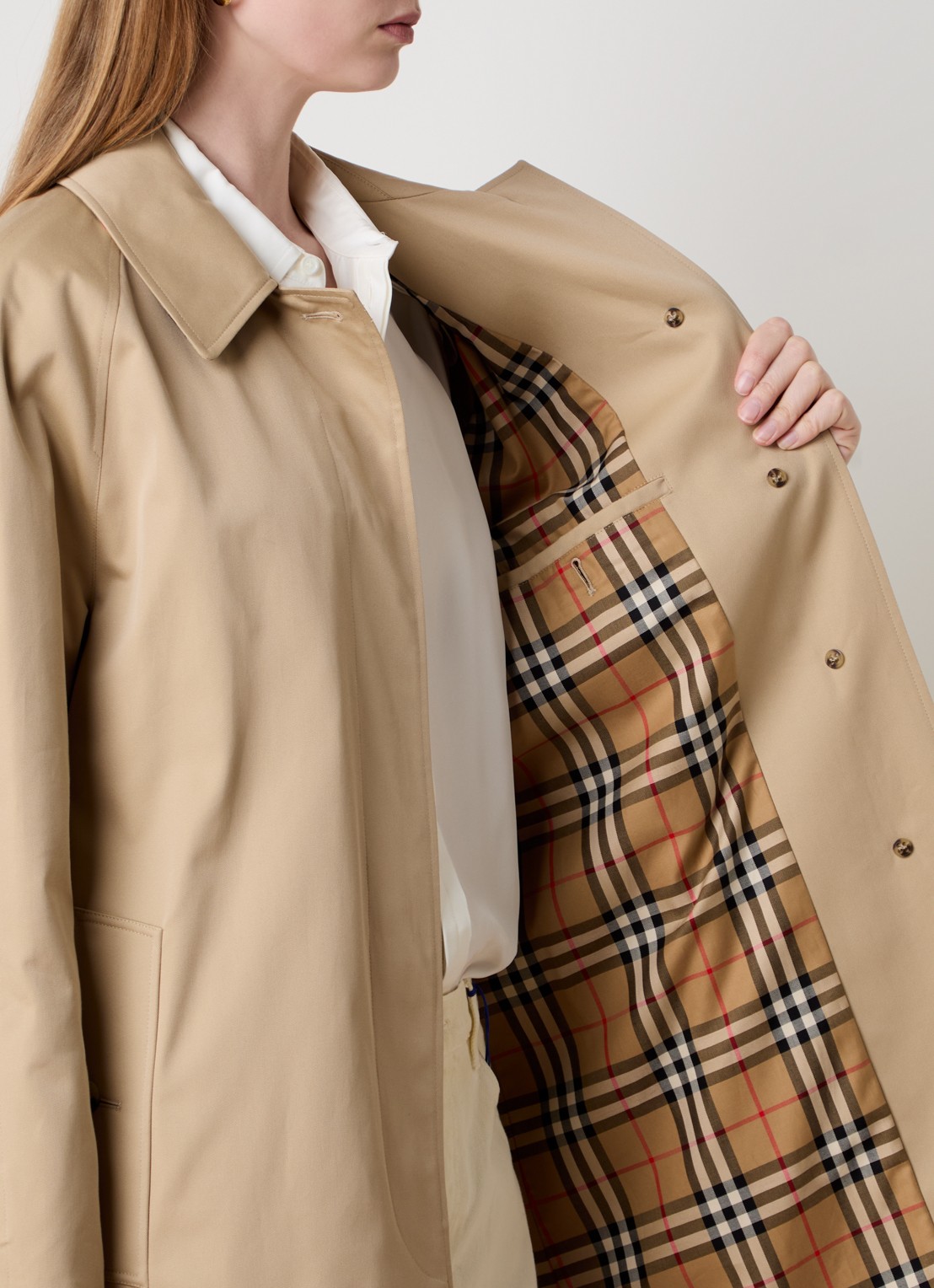 Burberry Camden trenchcoat met steekzakken - detail 5 camel