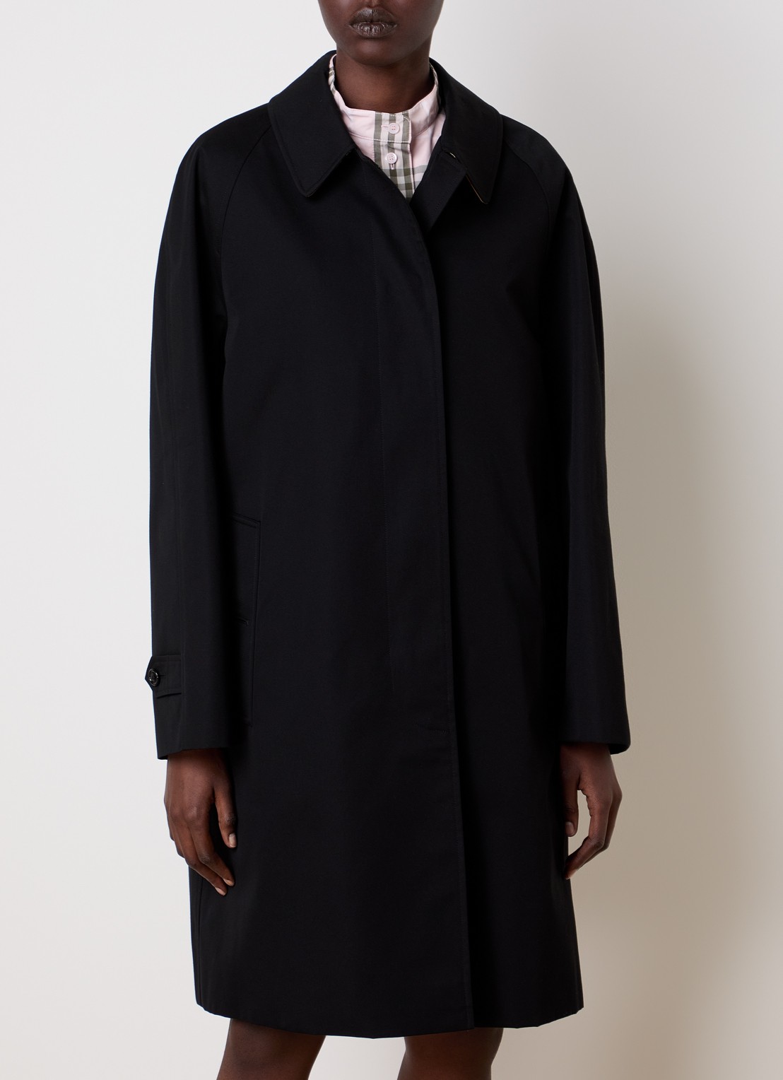 Burberry Camden trenchcoat met steekzakken - detail zwart