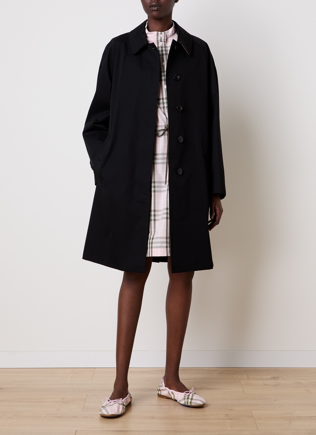 Burberry Camden trenchcoat met steekzakken - voorkant 5 zwart