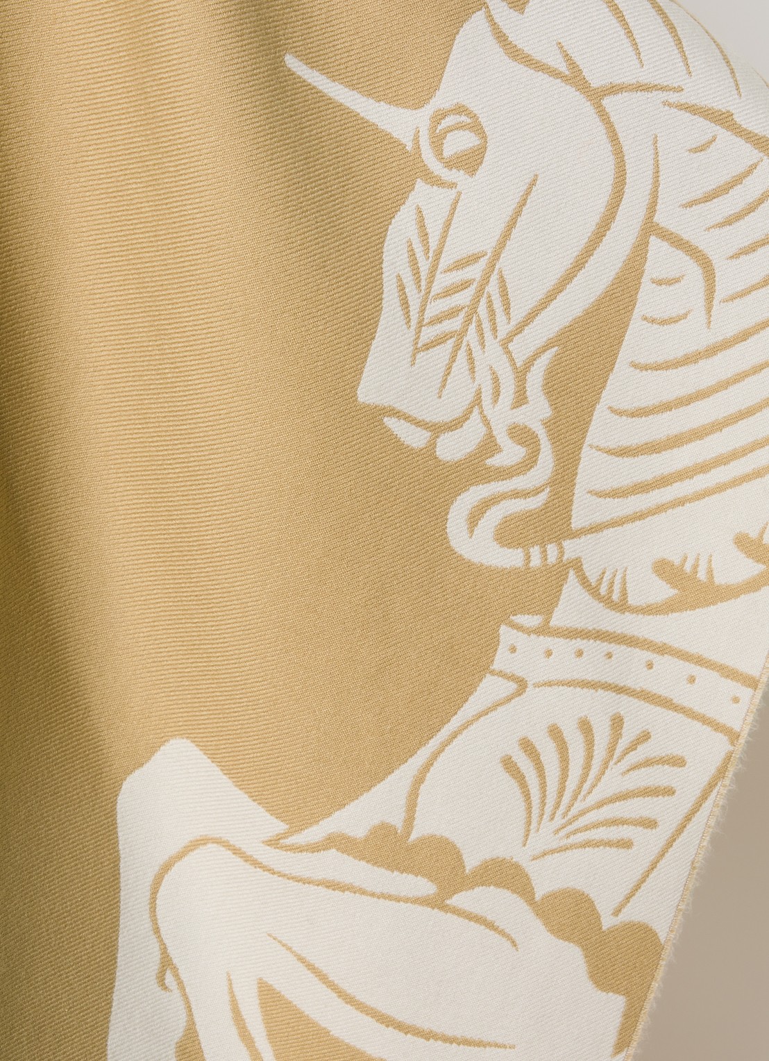 Burberry Cape in kasjmierblend met logoprint - detail 5 zand