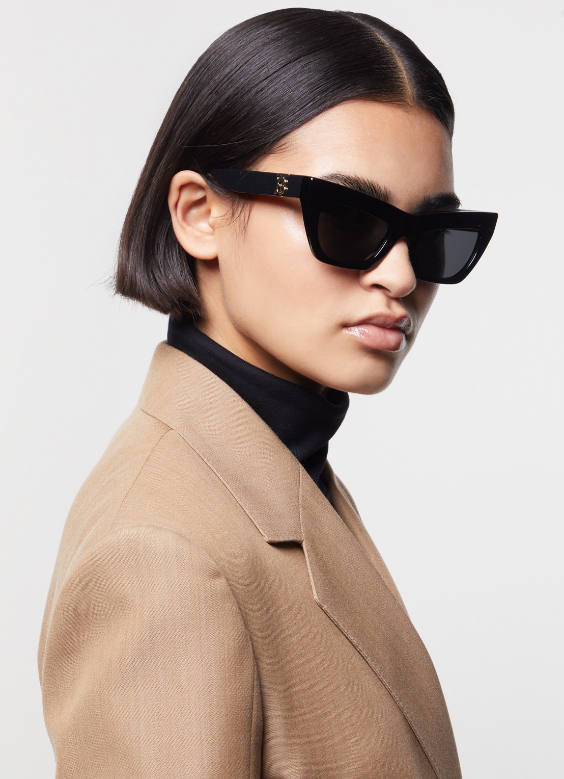 Burberry Cat Eye zonnebril BE4405 - voorkant 5 zwart