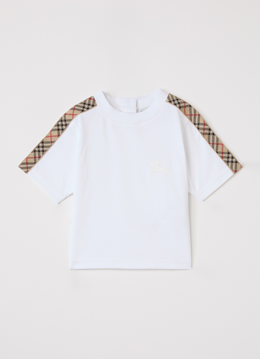 Burberry Cedar T-shirt met logoborduring - voorkant wit