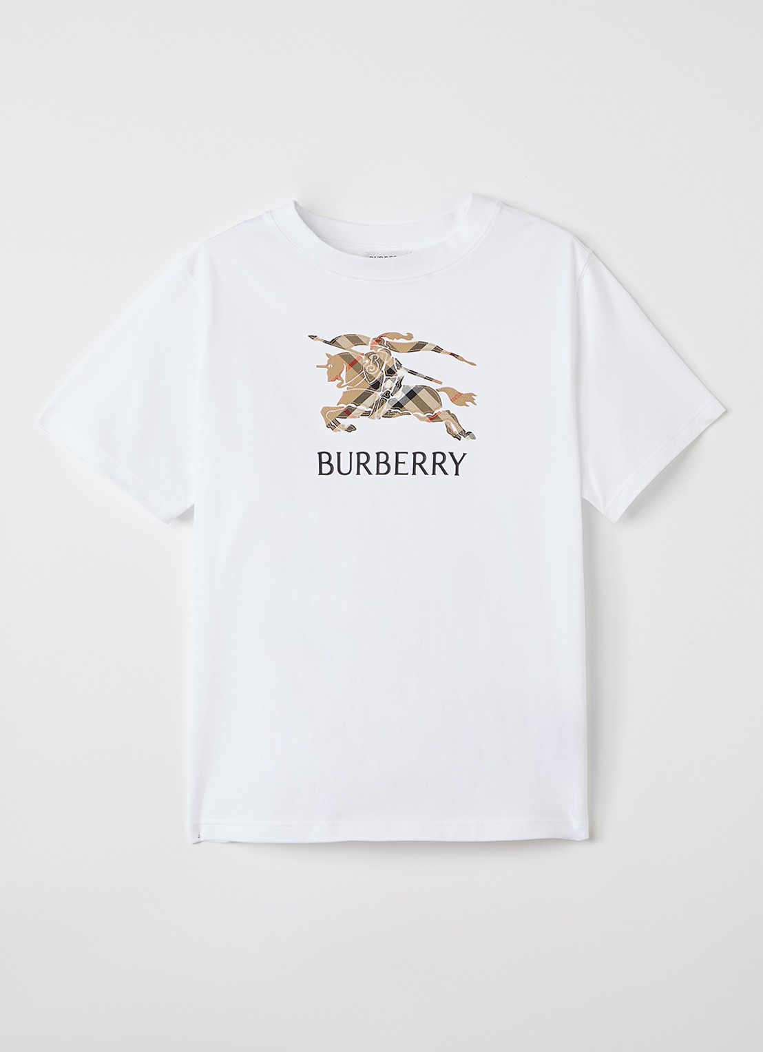 Burberry Cedar T-shirt met logoborduring - voorkant wit