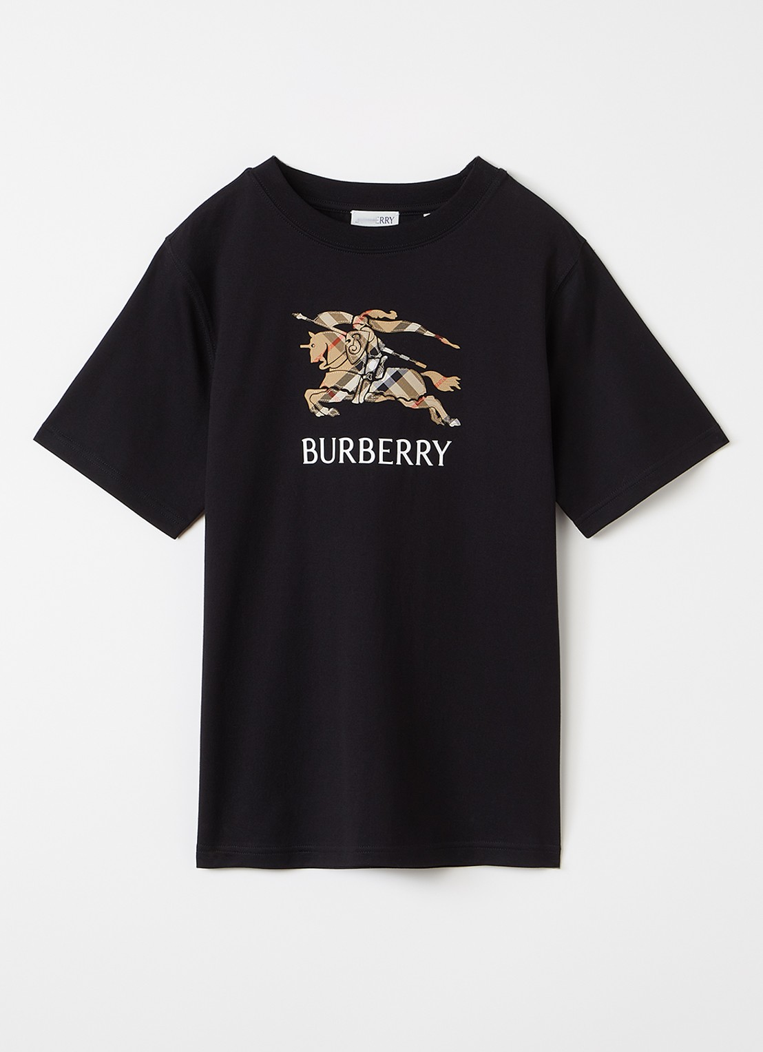 Burberry Cedar T-shirt met logoborduring - voorkant zwart