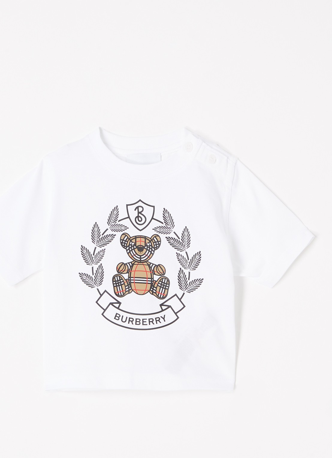 Burberry Cedar T-shirt met logoprint - voorkant wit