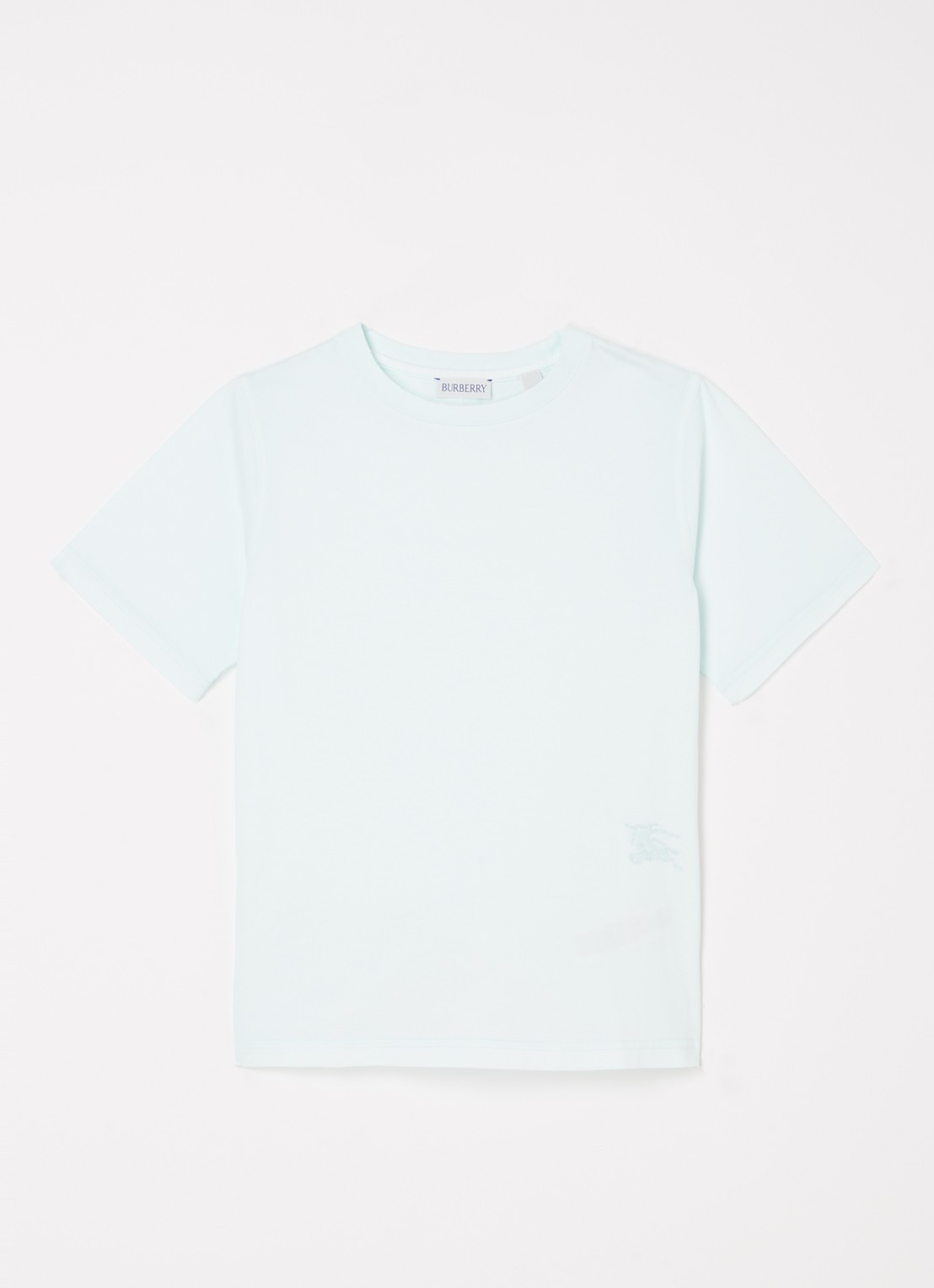 Burberry Cedar T-shirt met ronde hals - voorkant zeegroen