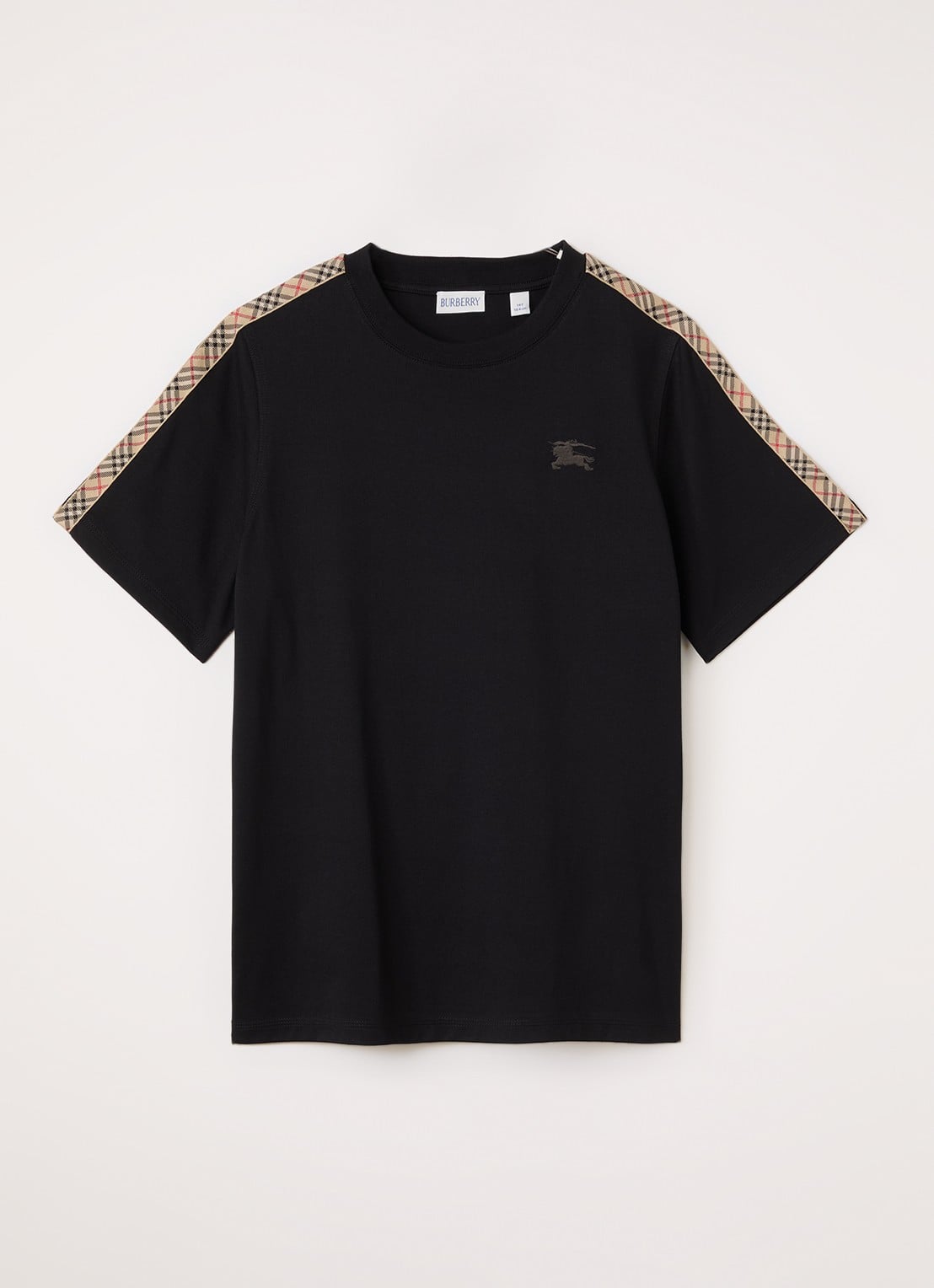 Burberry Cerdar T-shirt met logoborduring - voorkant zwart