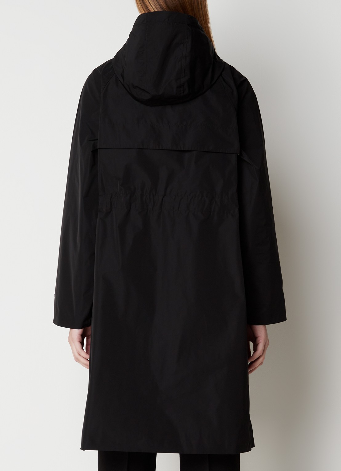 Burberry Charminster parka met logoborduring - achterkant 6 zwart