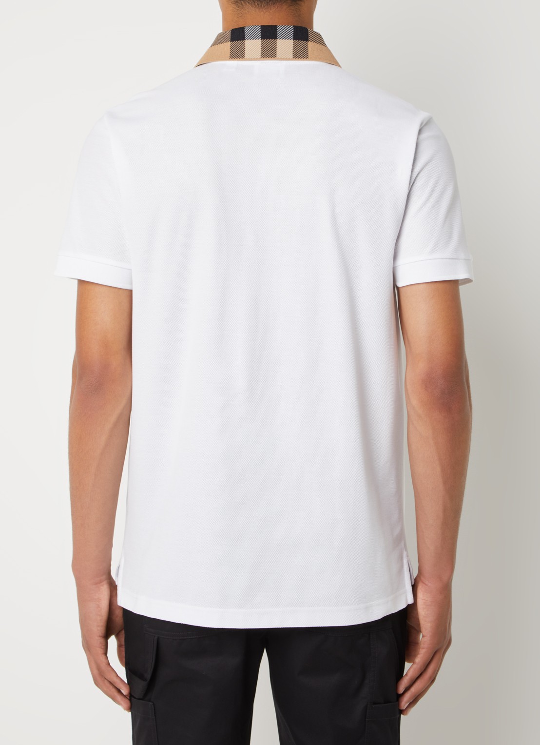 Burberry Cody regular fit polo met logoprint - achterkant 3 wit