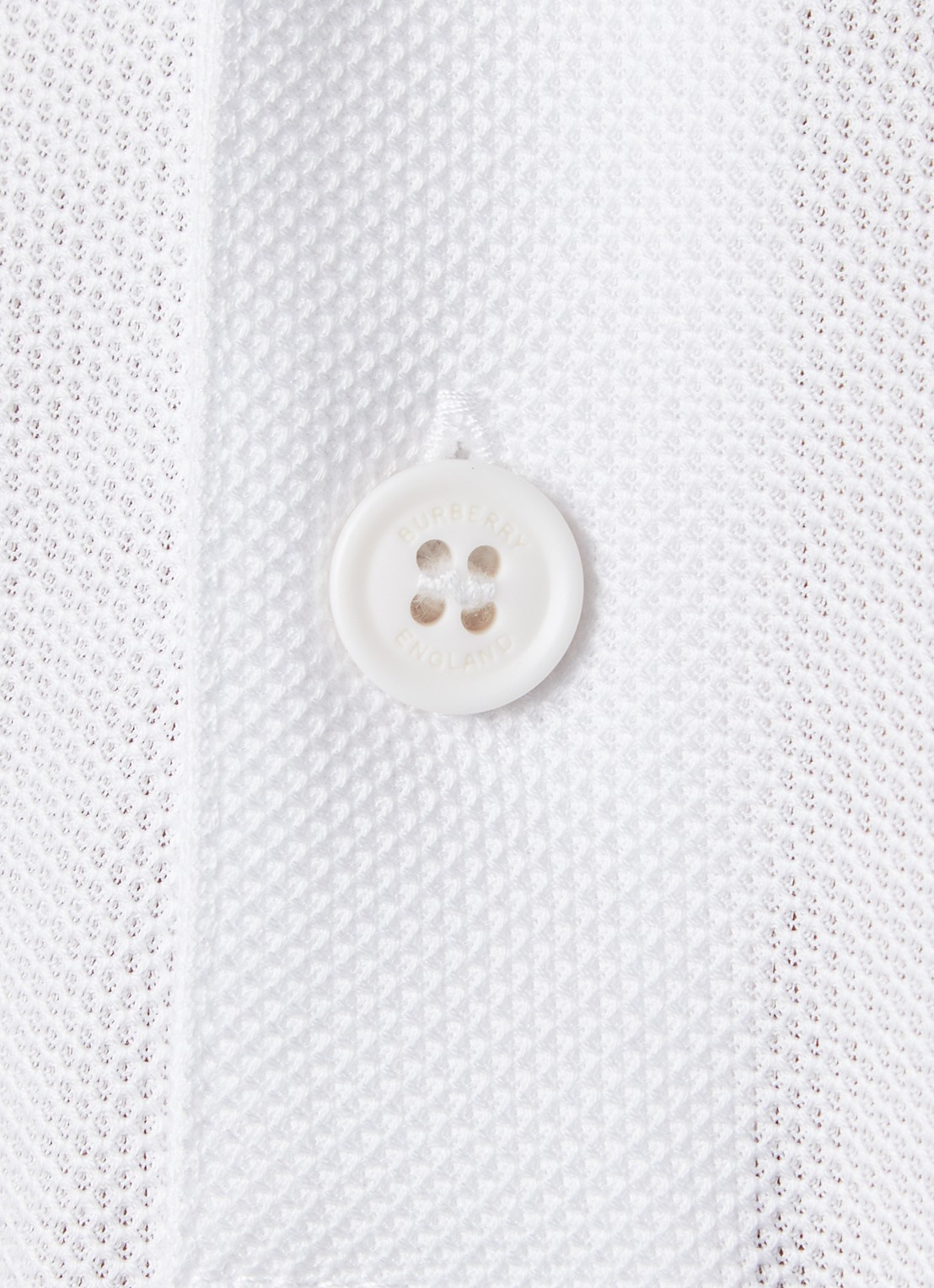 Burberry Cody regular fit polo met logoprint - detail 2 wit
