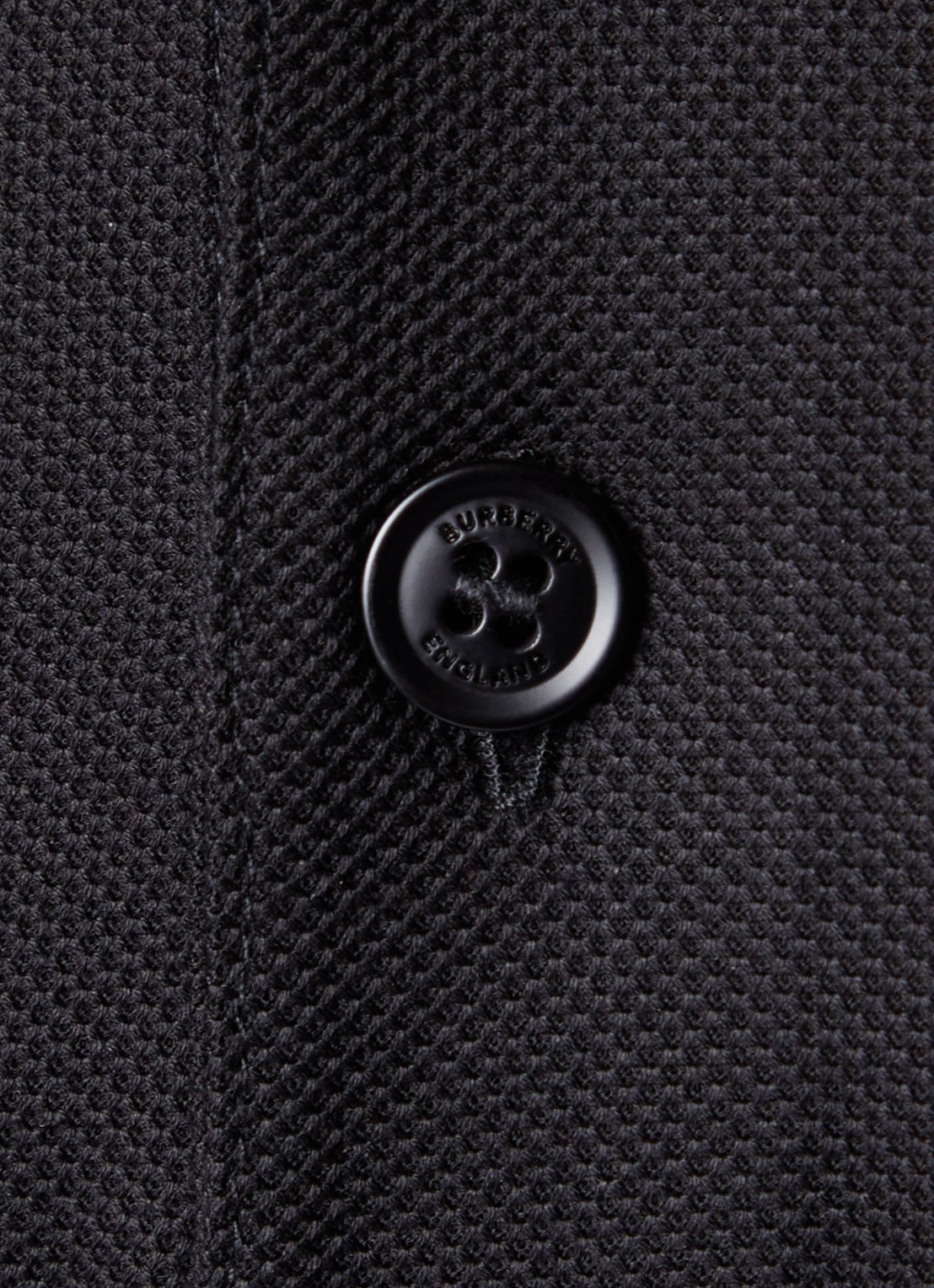 Burberry Cody regular fit polo met logoprint - detail 2 zwart